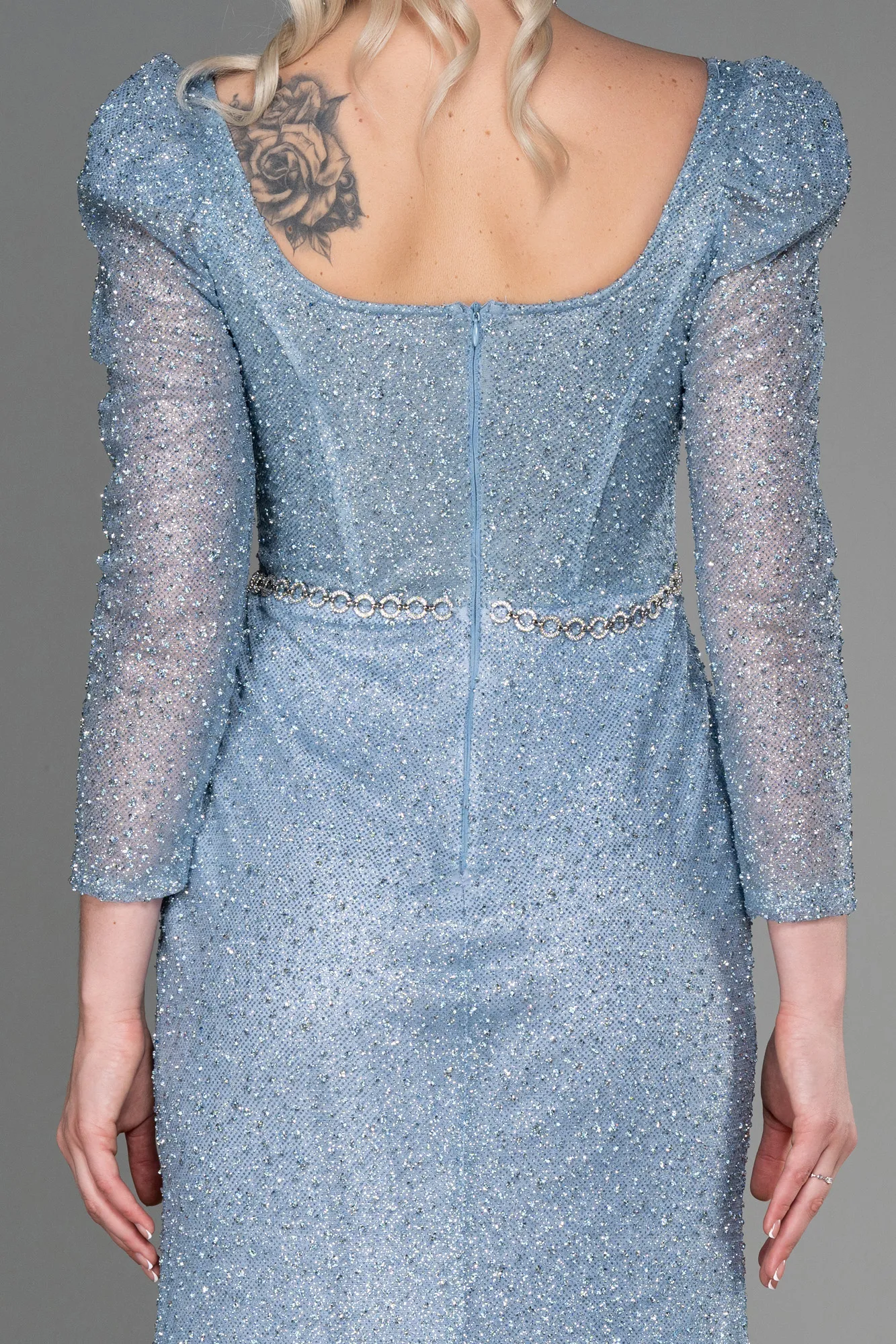 Ice Blue-Long Evening Dress ABU2996