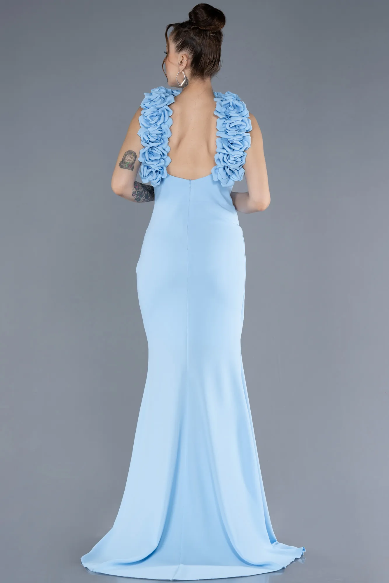 Ice Blue-Long Evening Dress ABU4610