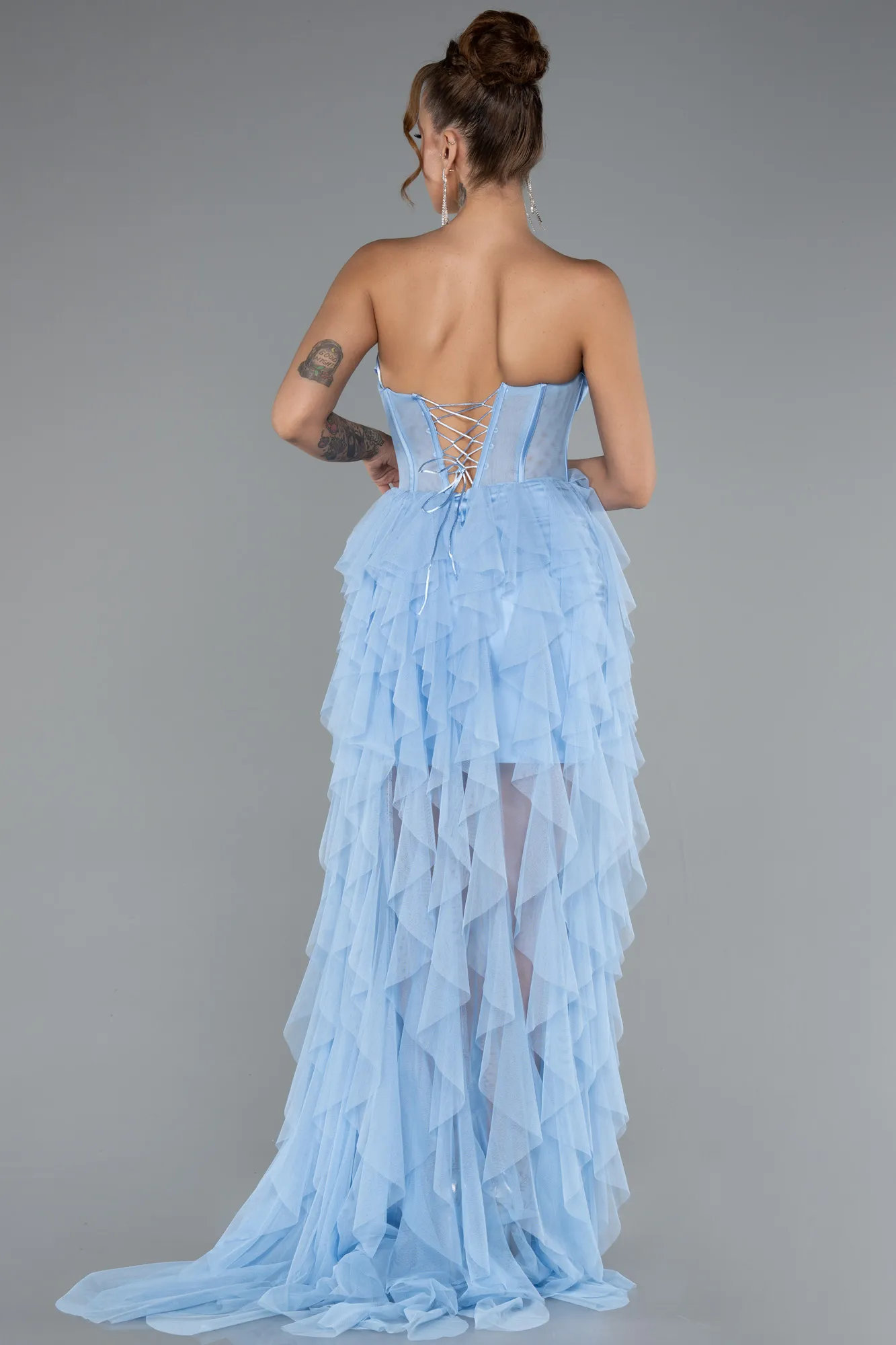 Ice Blue-Long Evening Dress ABU5071
