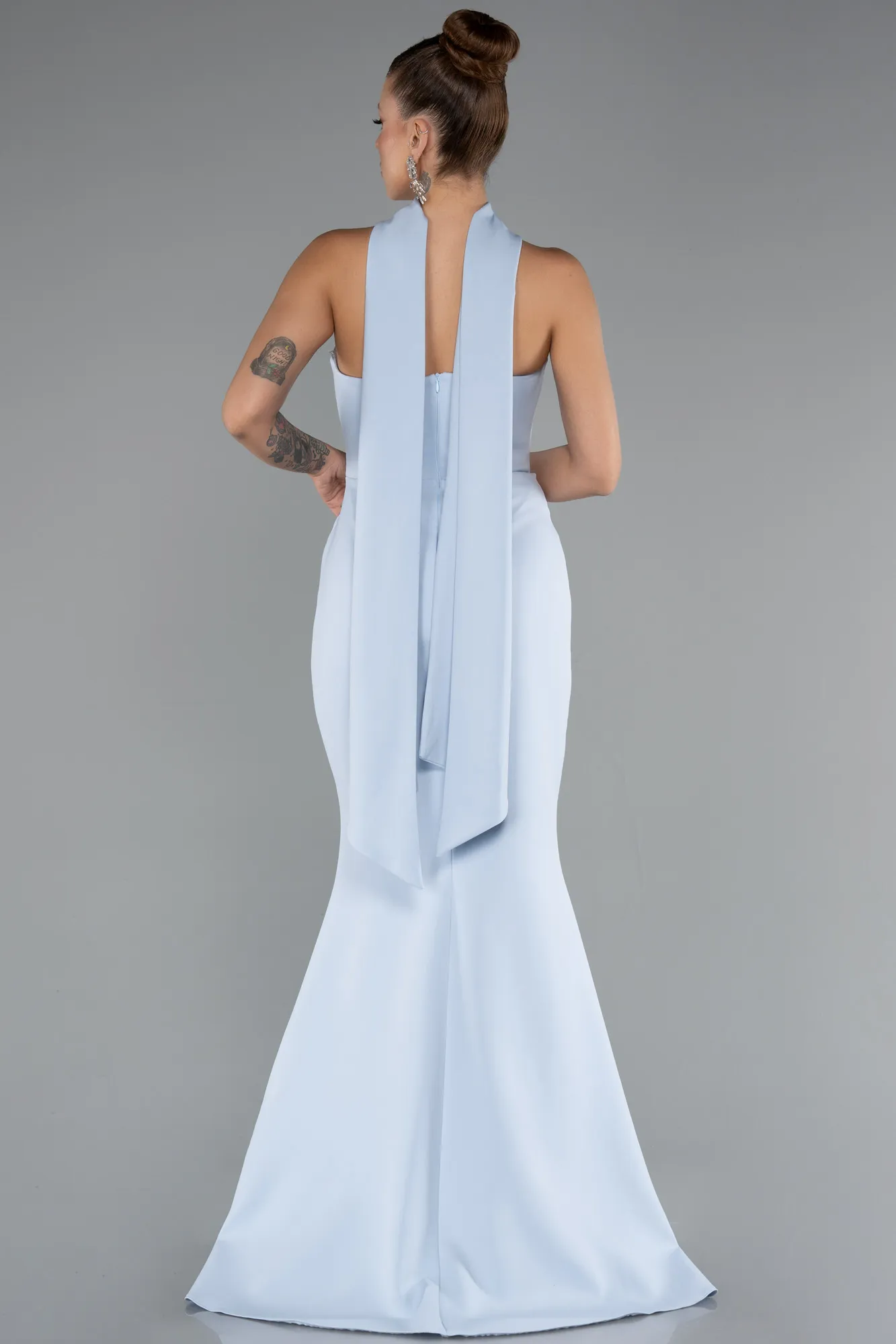 Ice Blue-Long Evening Dress ABU5097