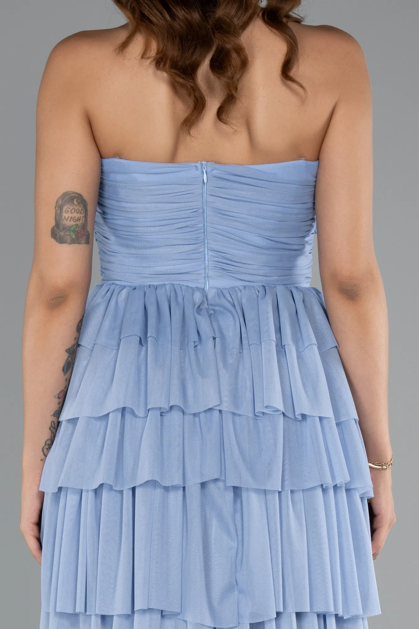 Ice Blue-Long Evening Dress ABU5104