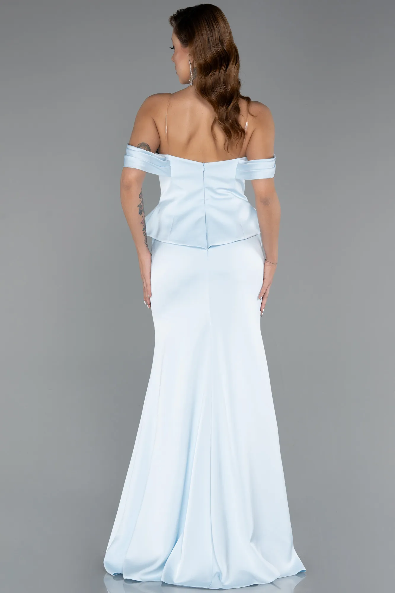 Ice Blue-Long Evening Dress ABU5405