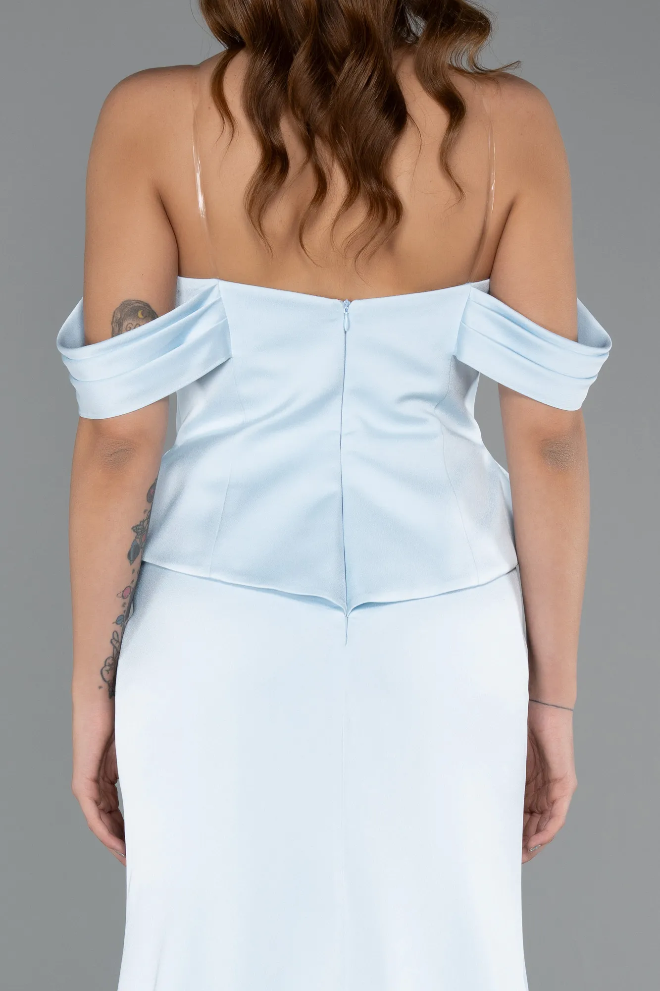 Ice Blue-Long Evening Dress ABU5405