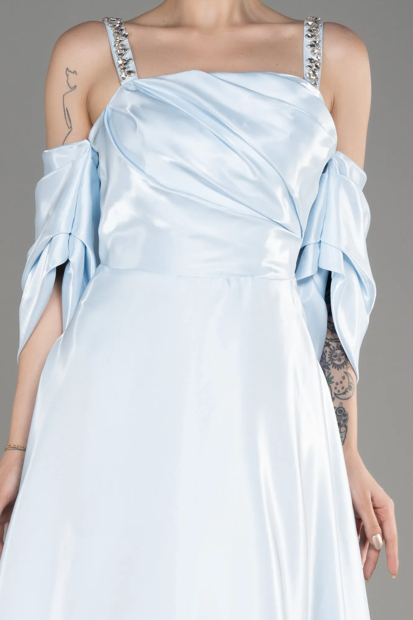 Ice Blue-Long Evening Prom Dress ABU3826