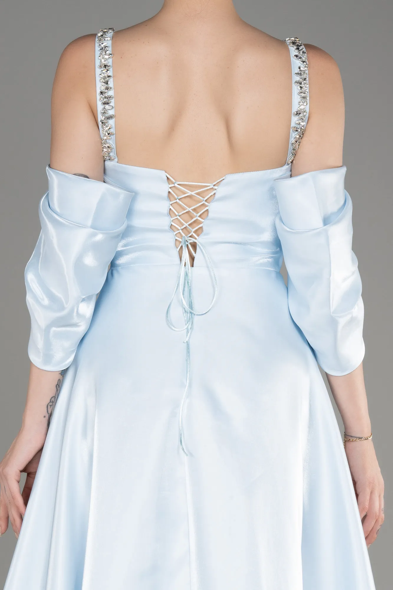 Ice Blue-Long Evening Prom Dress ABU3826