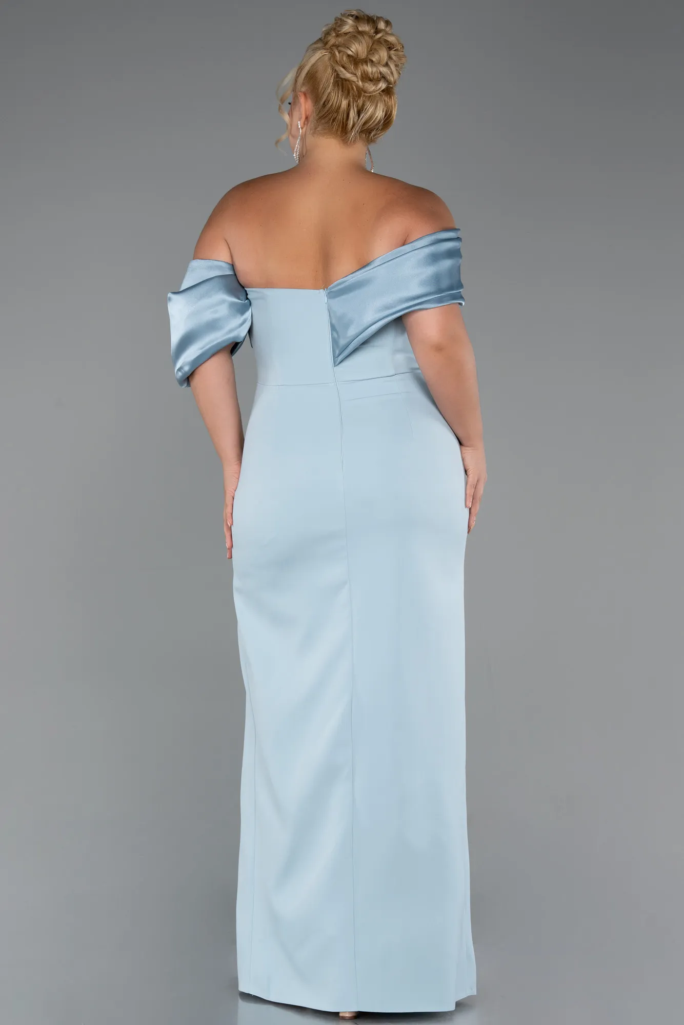 Ice Blue-Long Formal Plus Size Dress ABU5047