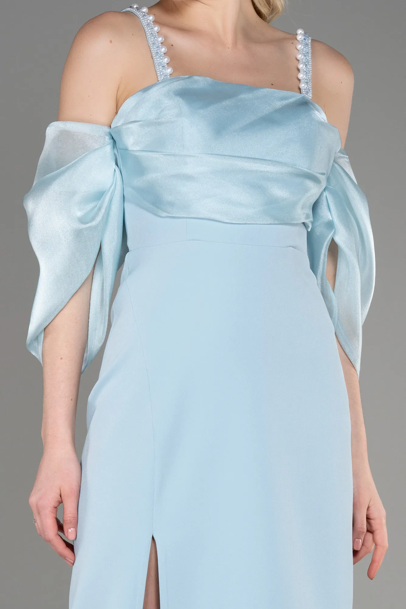 Ice Blue-Long Invitation Dress ABU2911