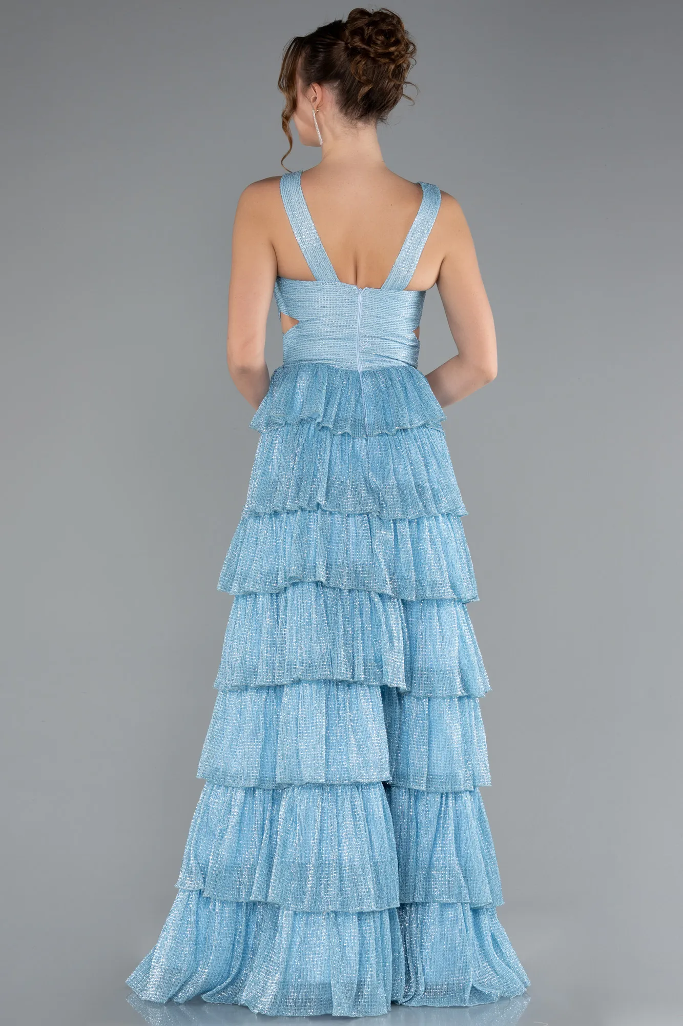 Ice Blue-Long Prom Gown ABU5000