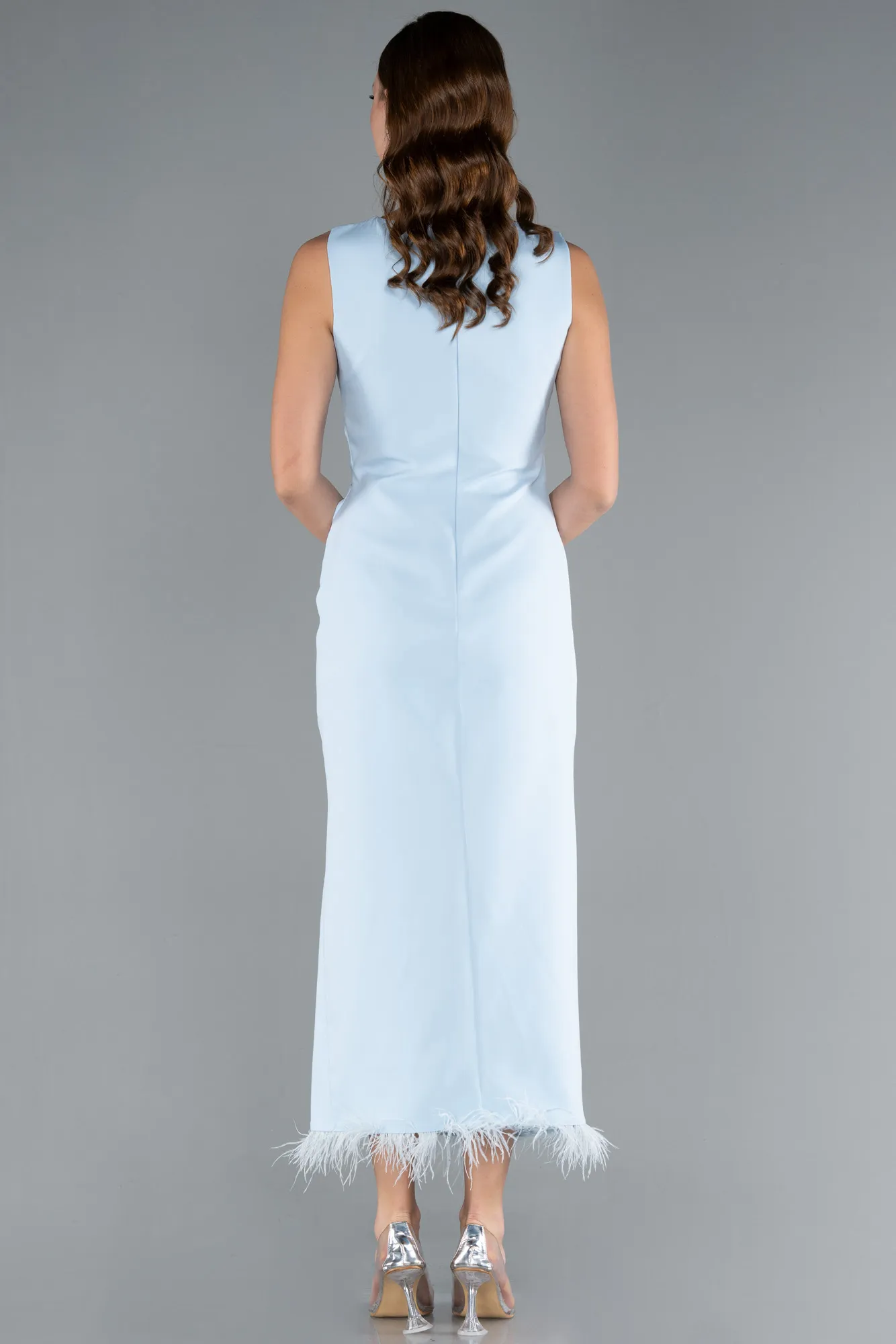 Ice Blue-Midi Cocktail Dress ABK2169