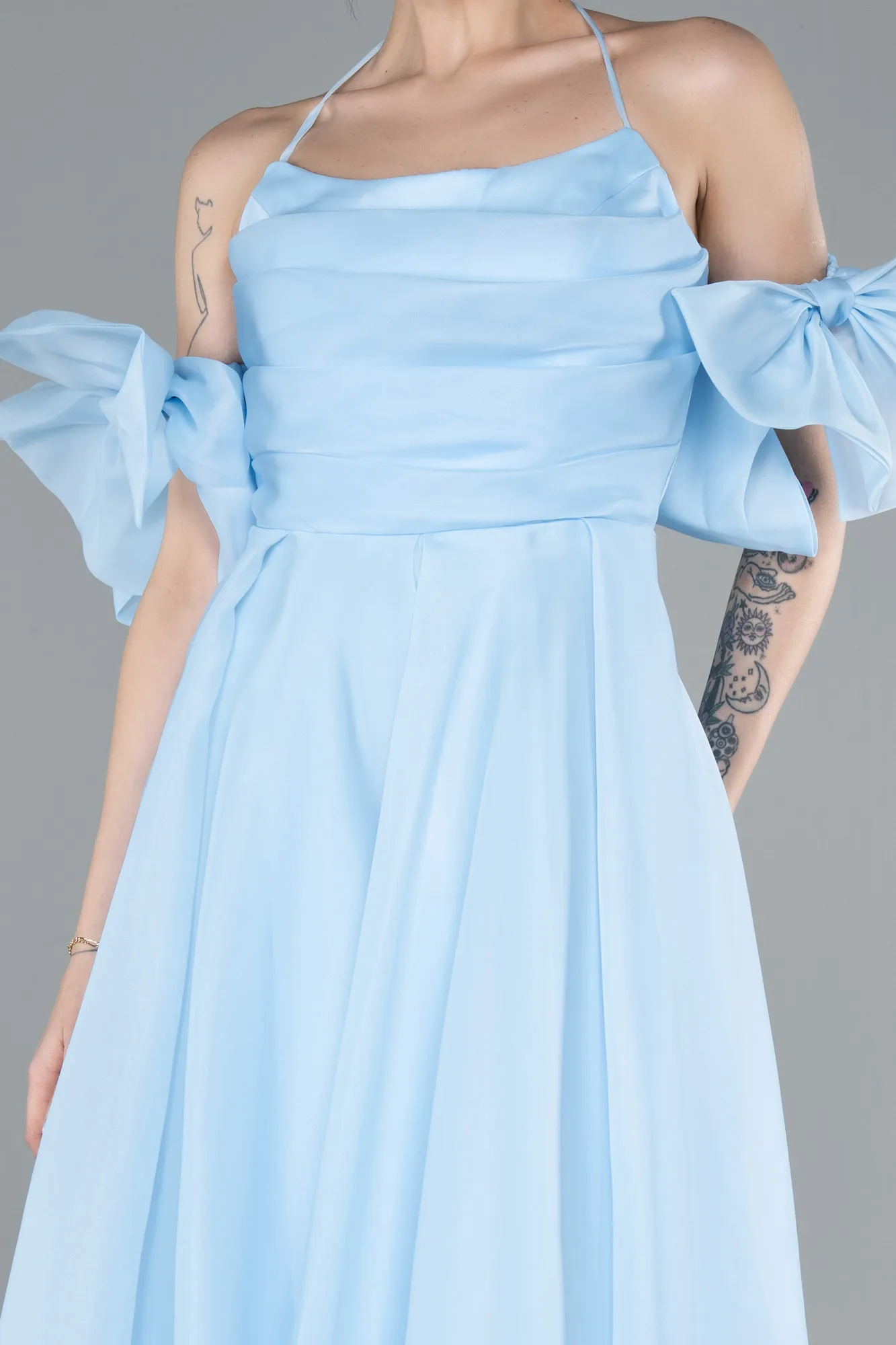 Ice Blue-Midi Cocktail Dress ABK2290