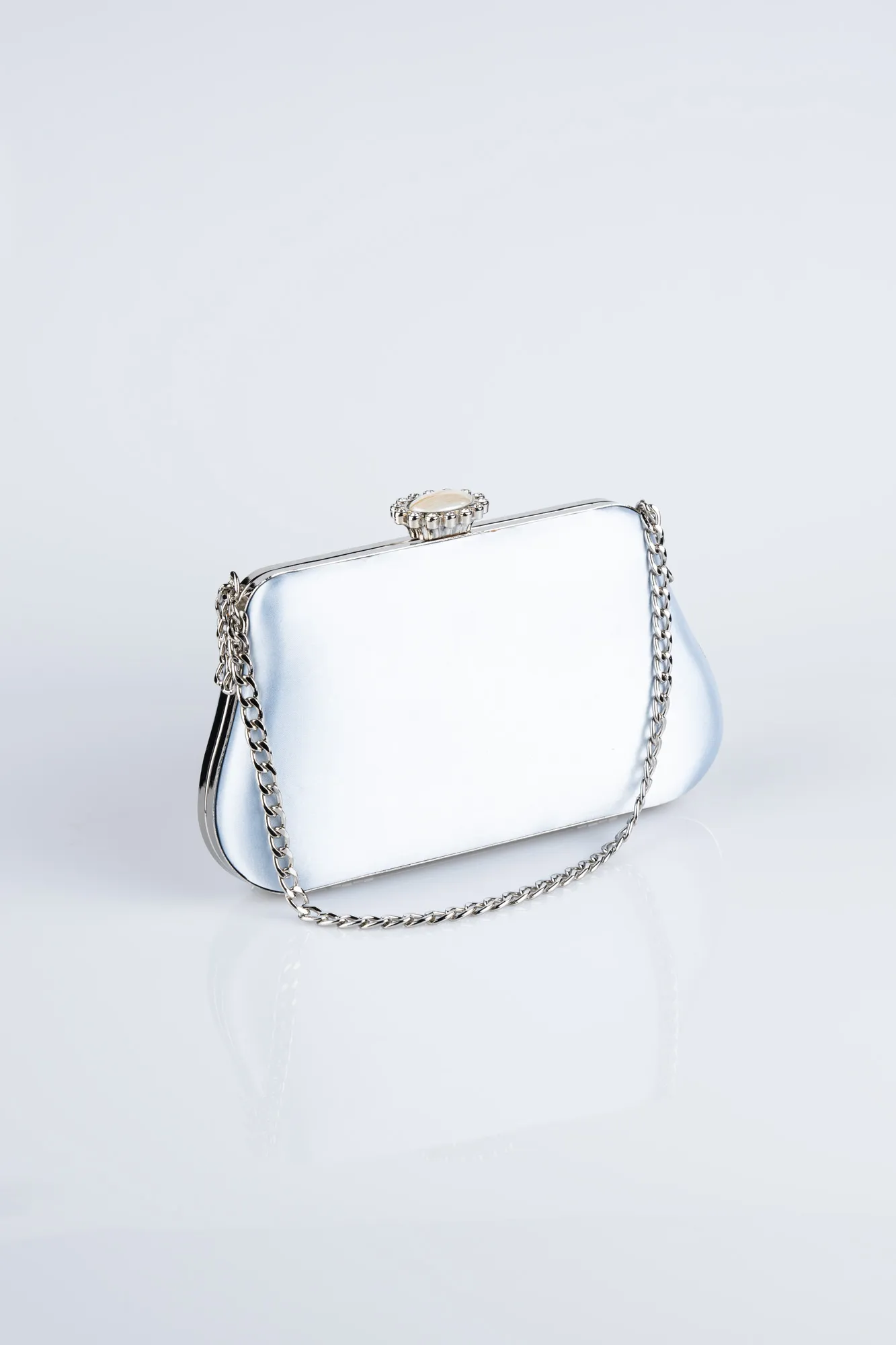 Ice Blue-Satin Night Bag SH834