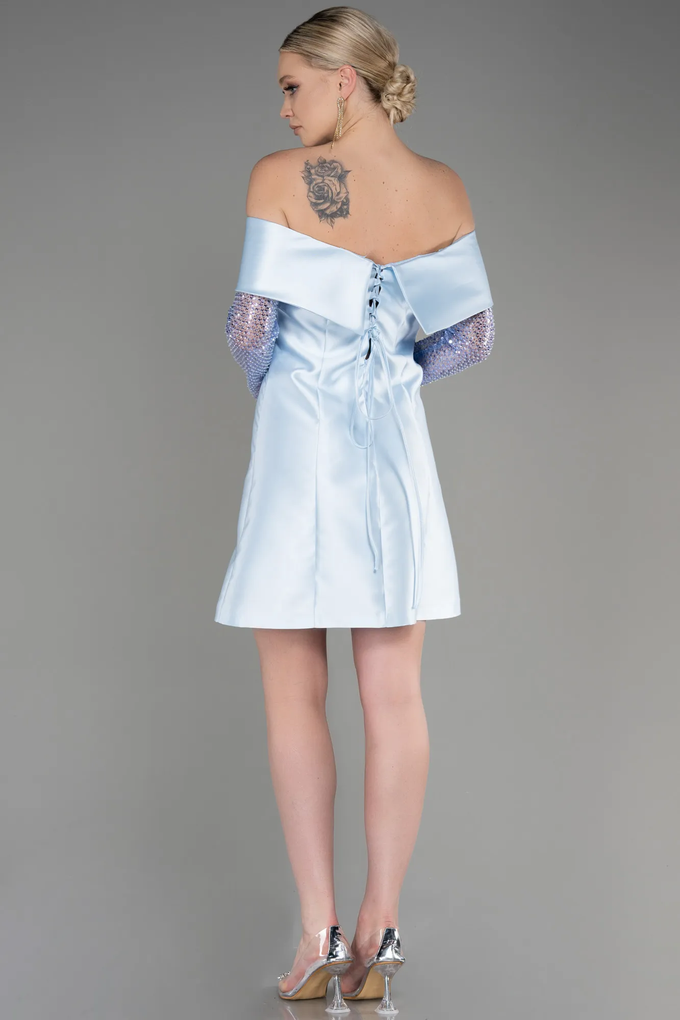 Ice Blue-Short Cocktail Dress ABK1997