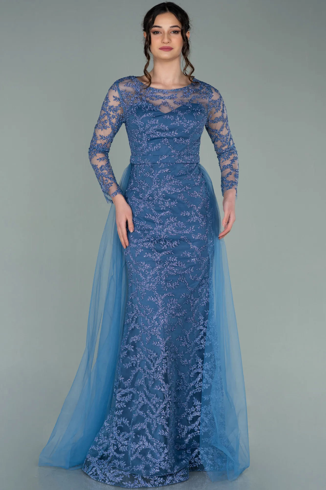 Indigo-Long Evening Dress ABU2237