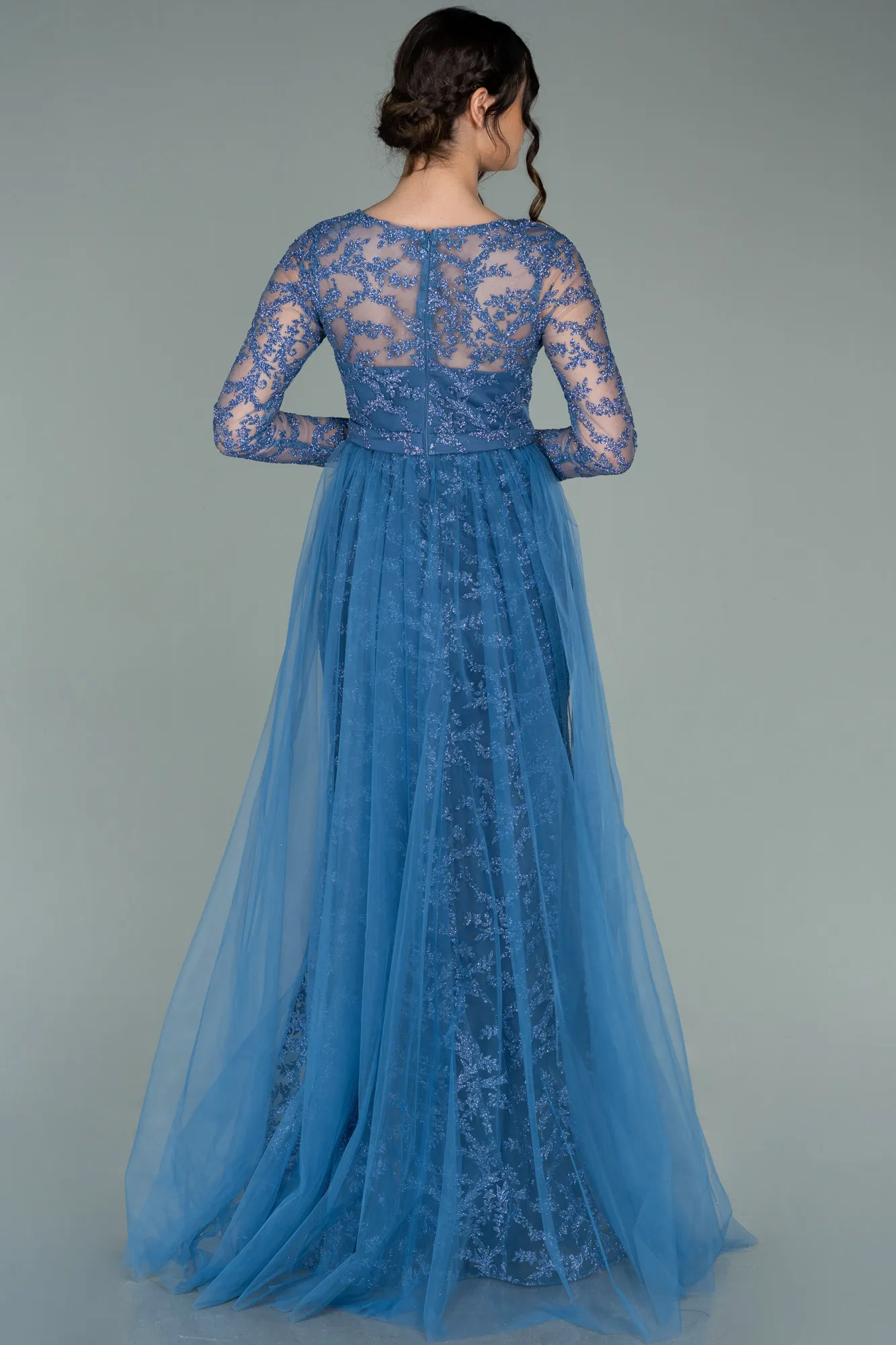 Indigo-Long Evening Dress ABU2237