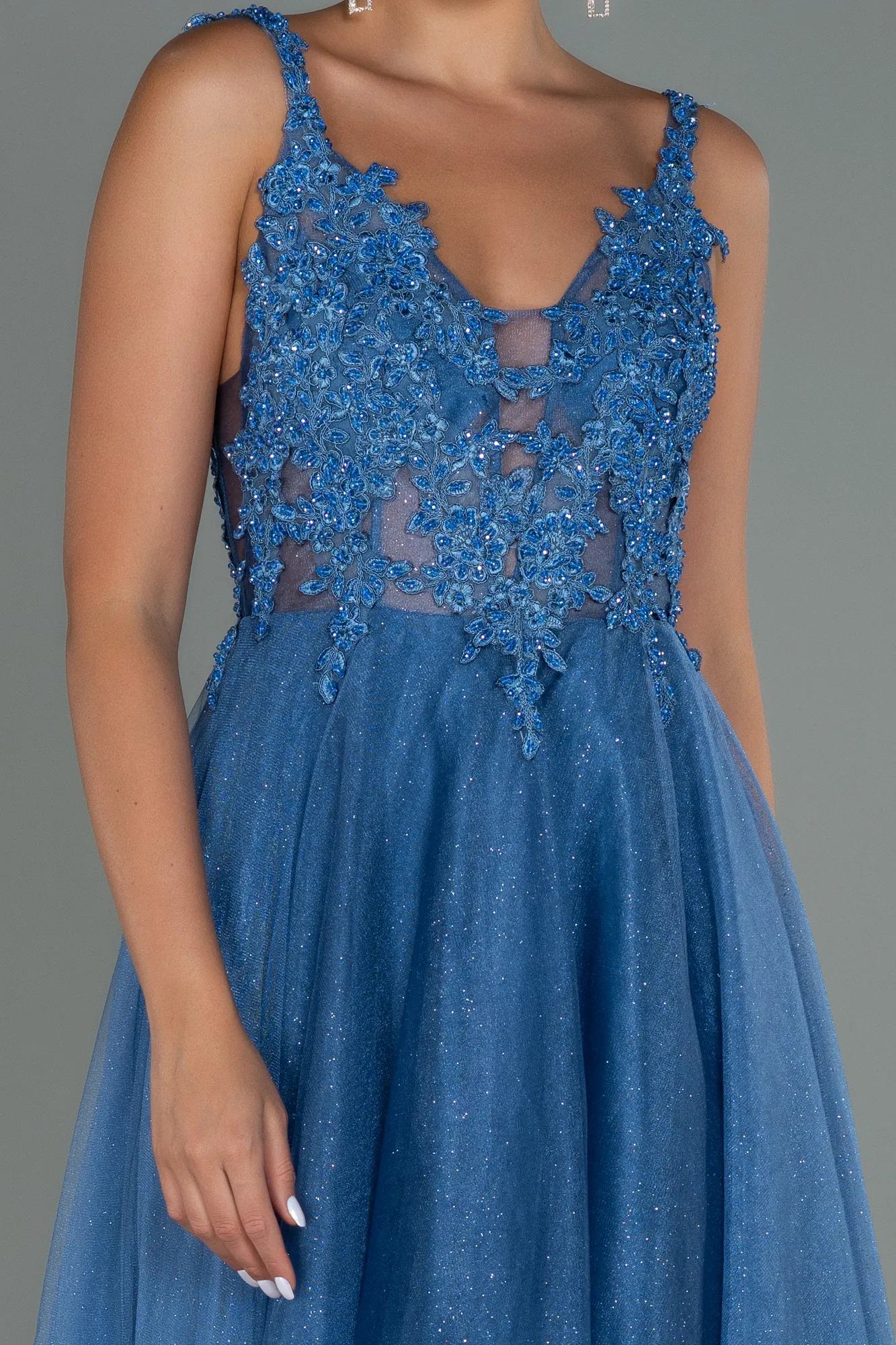 Indigo-Long Evening Dress ABU2278