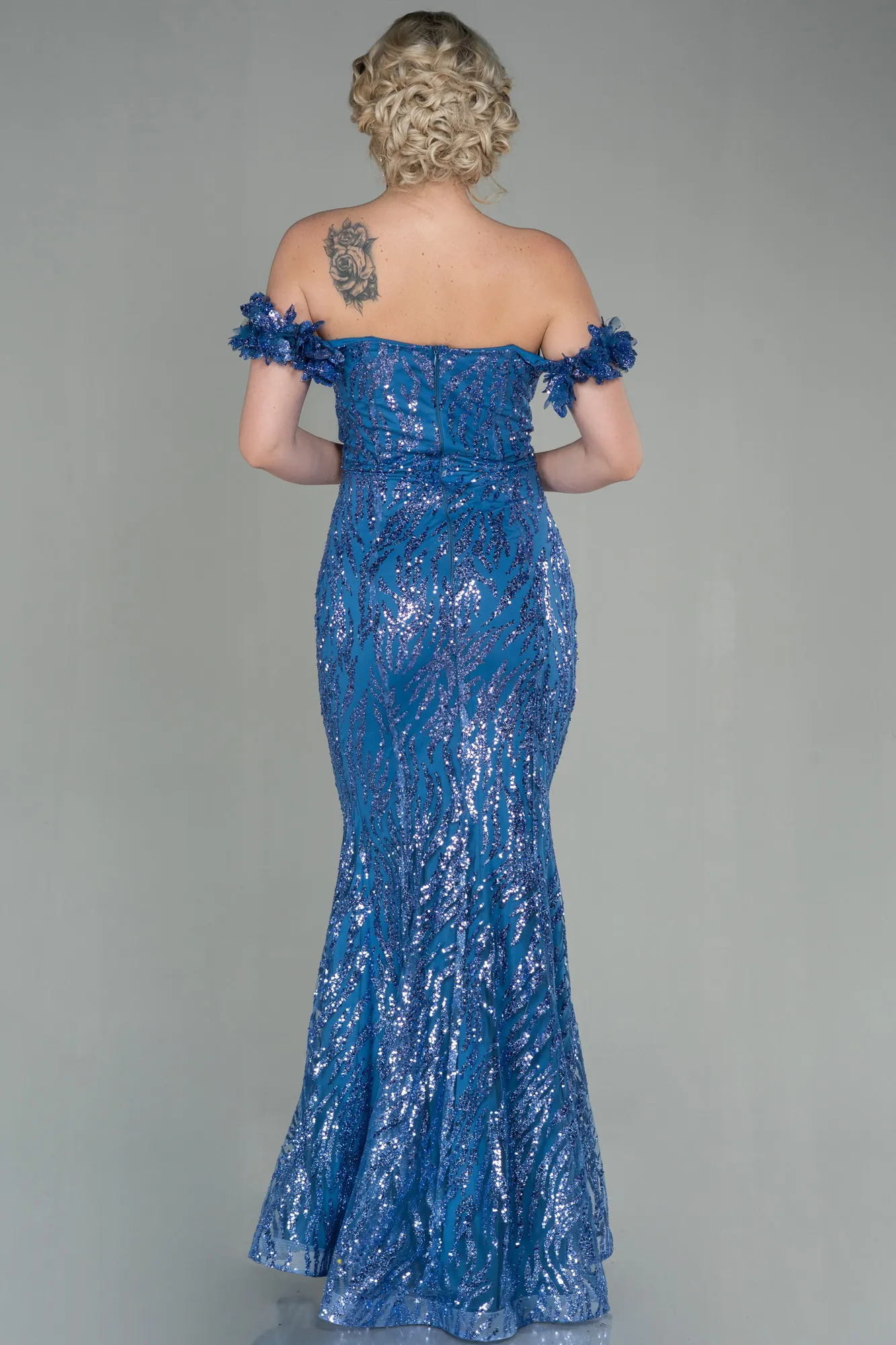 Indigo-Long Evening Dress ABU2881
