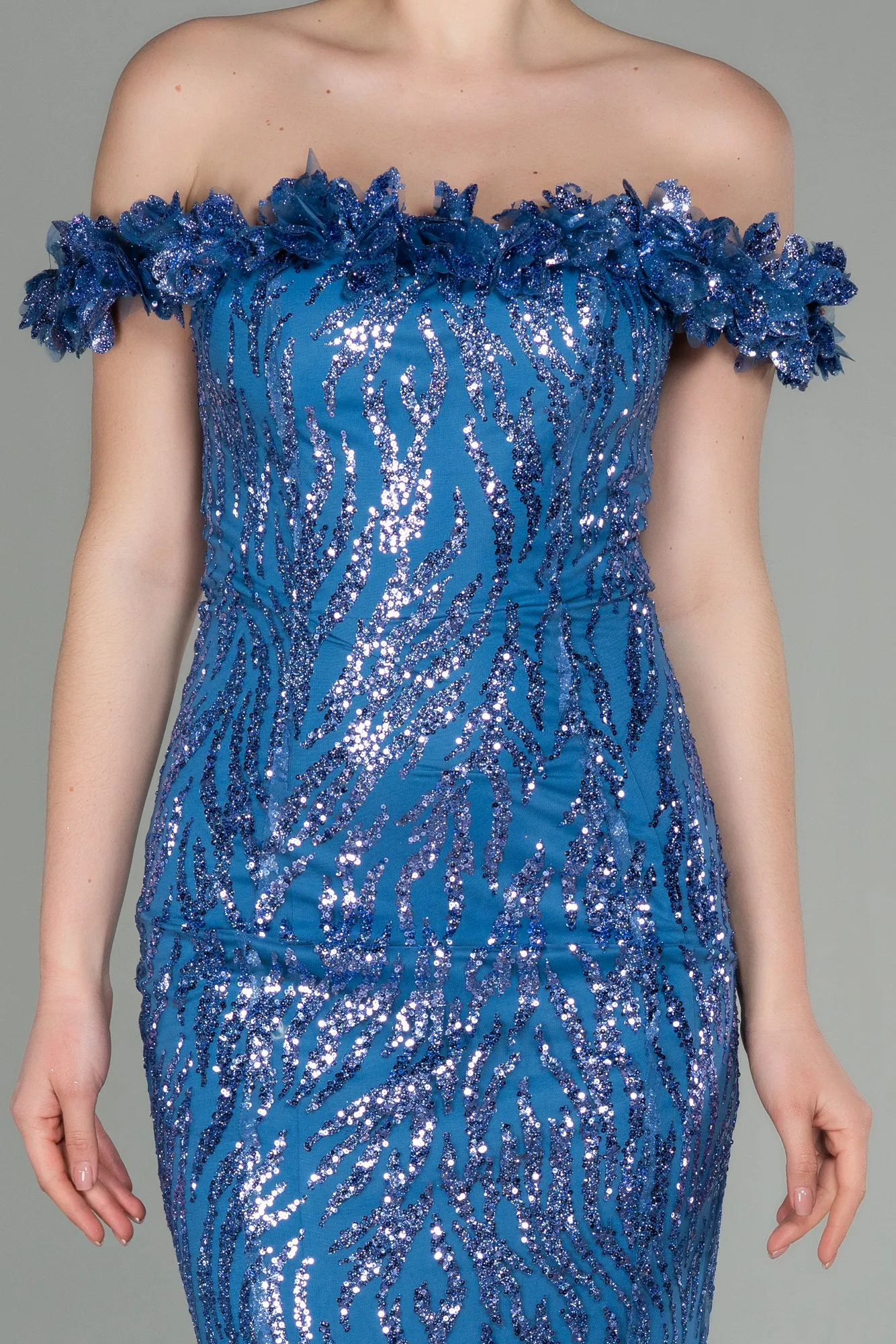 Indigo-Long Evening Dress ABU2881