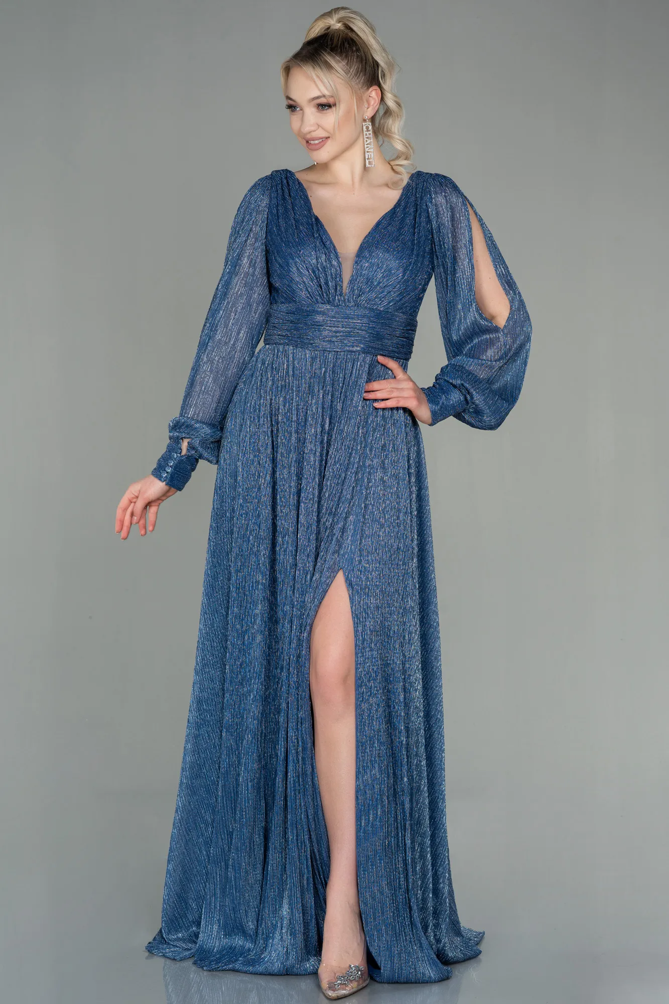 Indigo-Long Evening Dress ABU2905