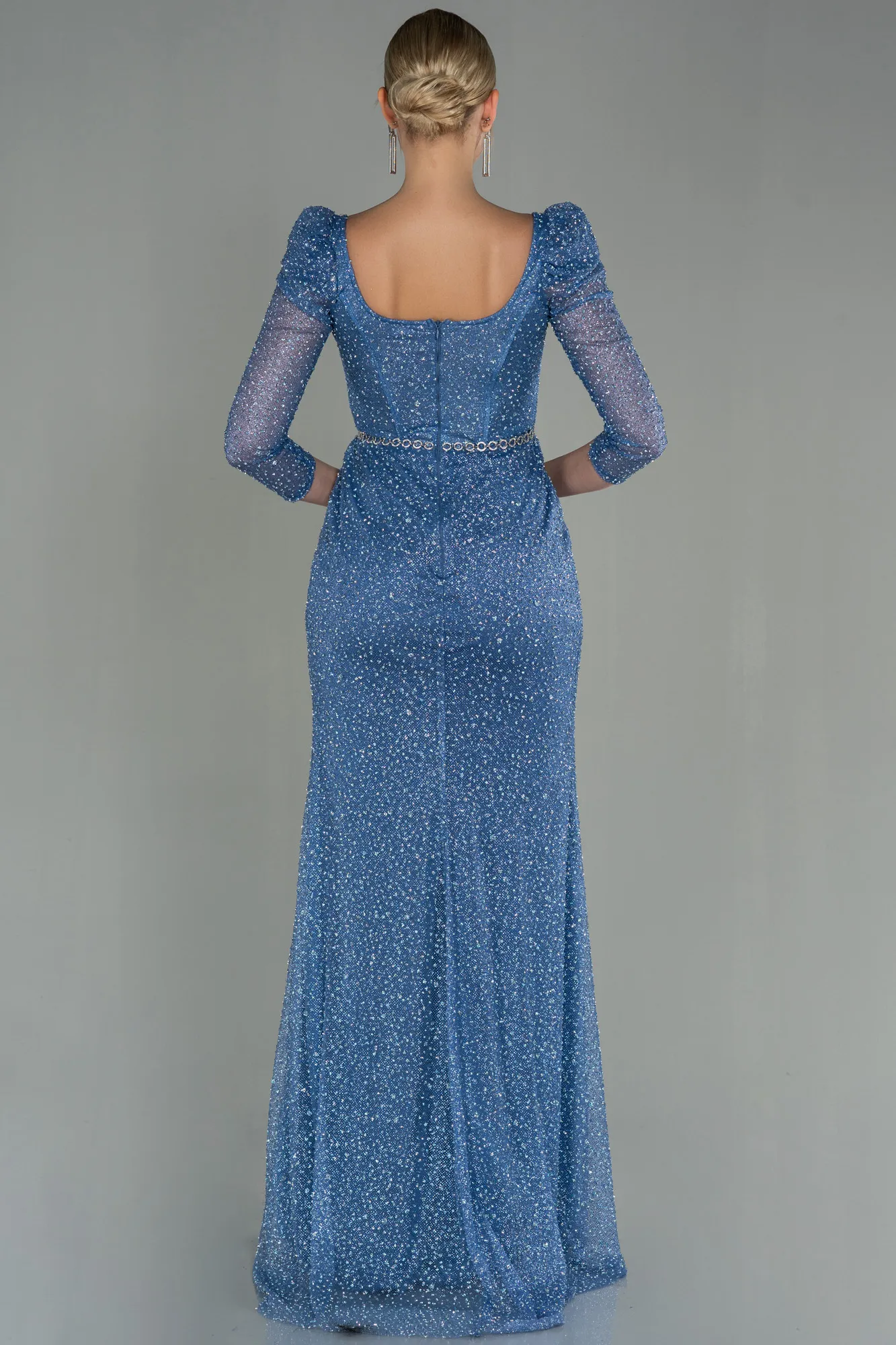 Indigo-Long Evening Dress ABU2996