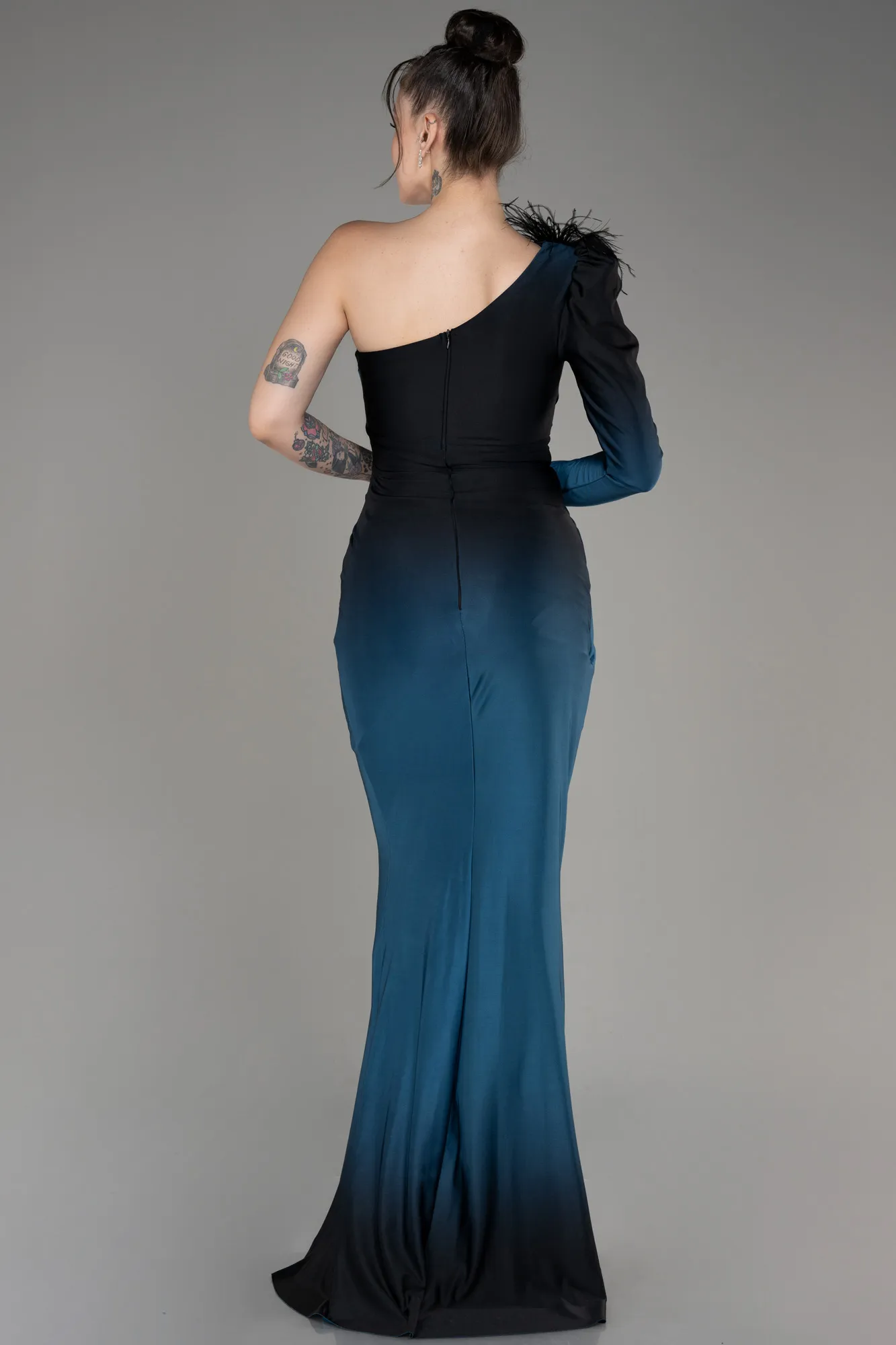 Indigo-Long Evening Dress ABU3225