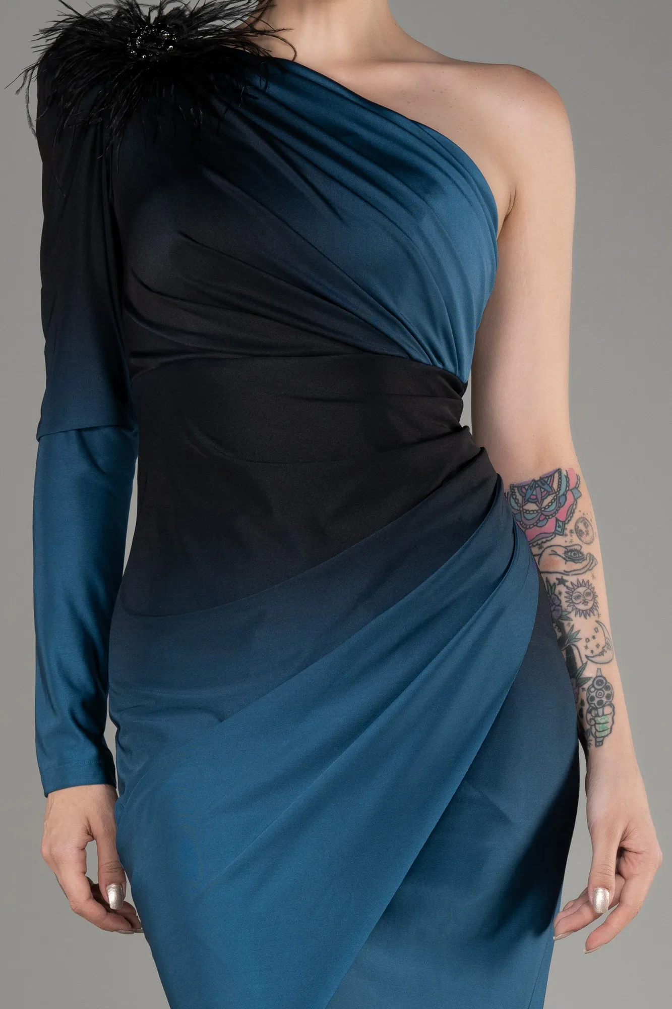 Indigo-Long Evening Dress ABU3225