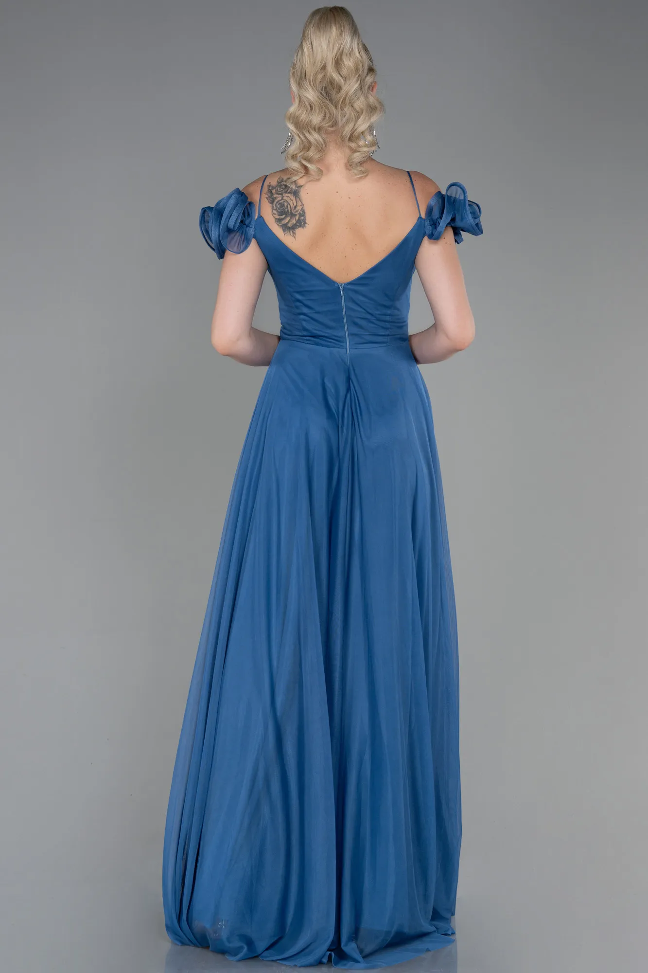 Indigo-Long Evening Dress ABU3272