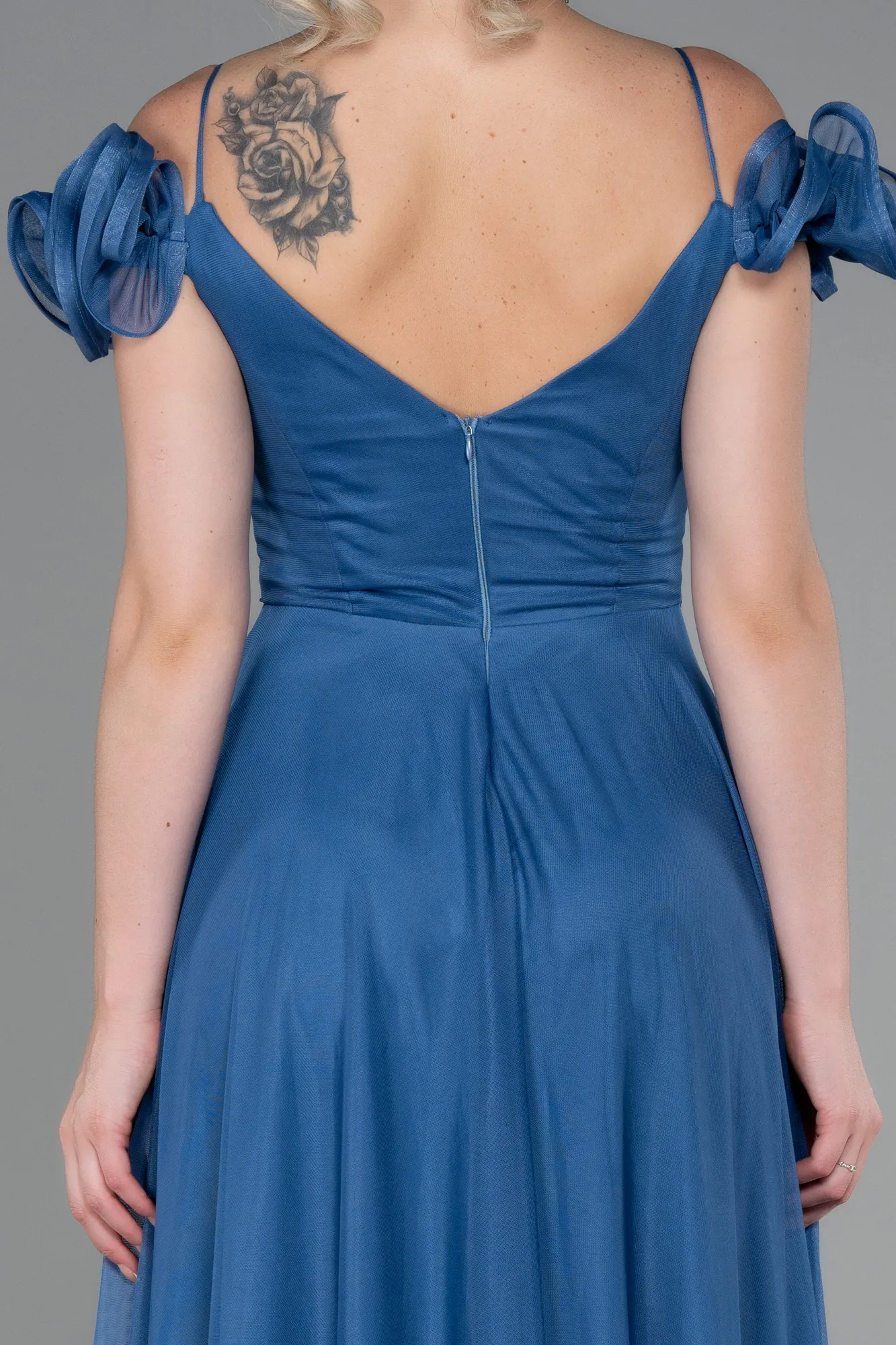 Indigo-Long Evening Dress ABU3272