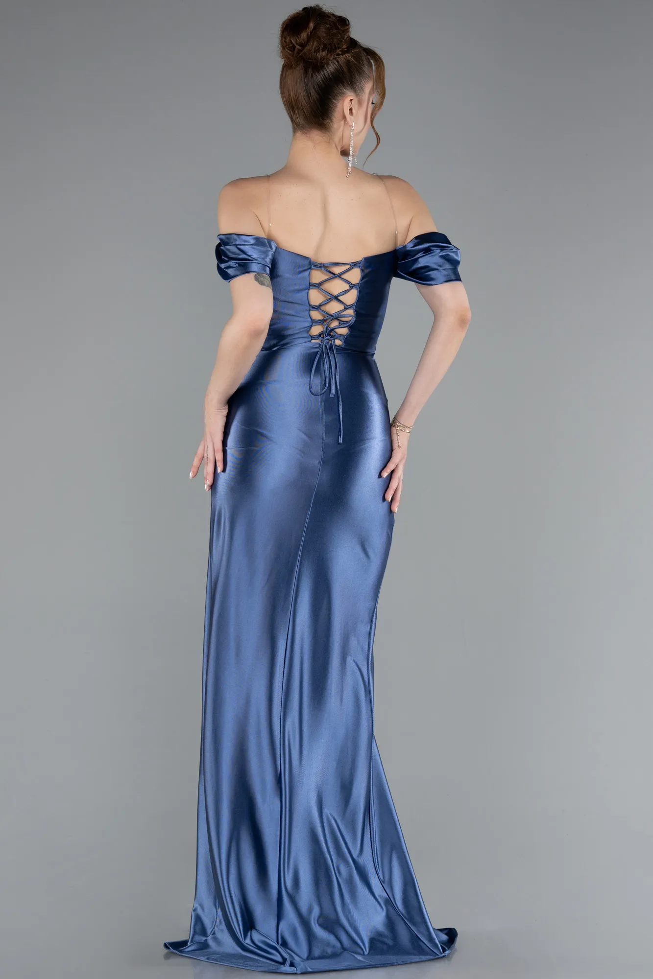Indigo-Long Evening Dress ABU3611