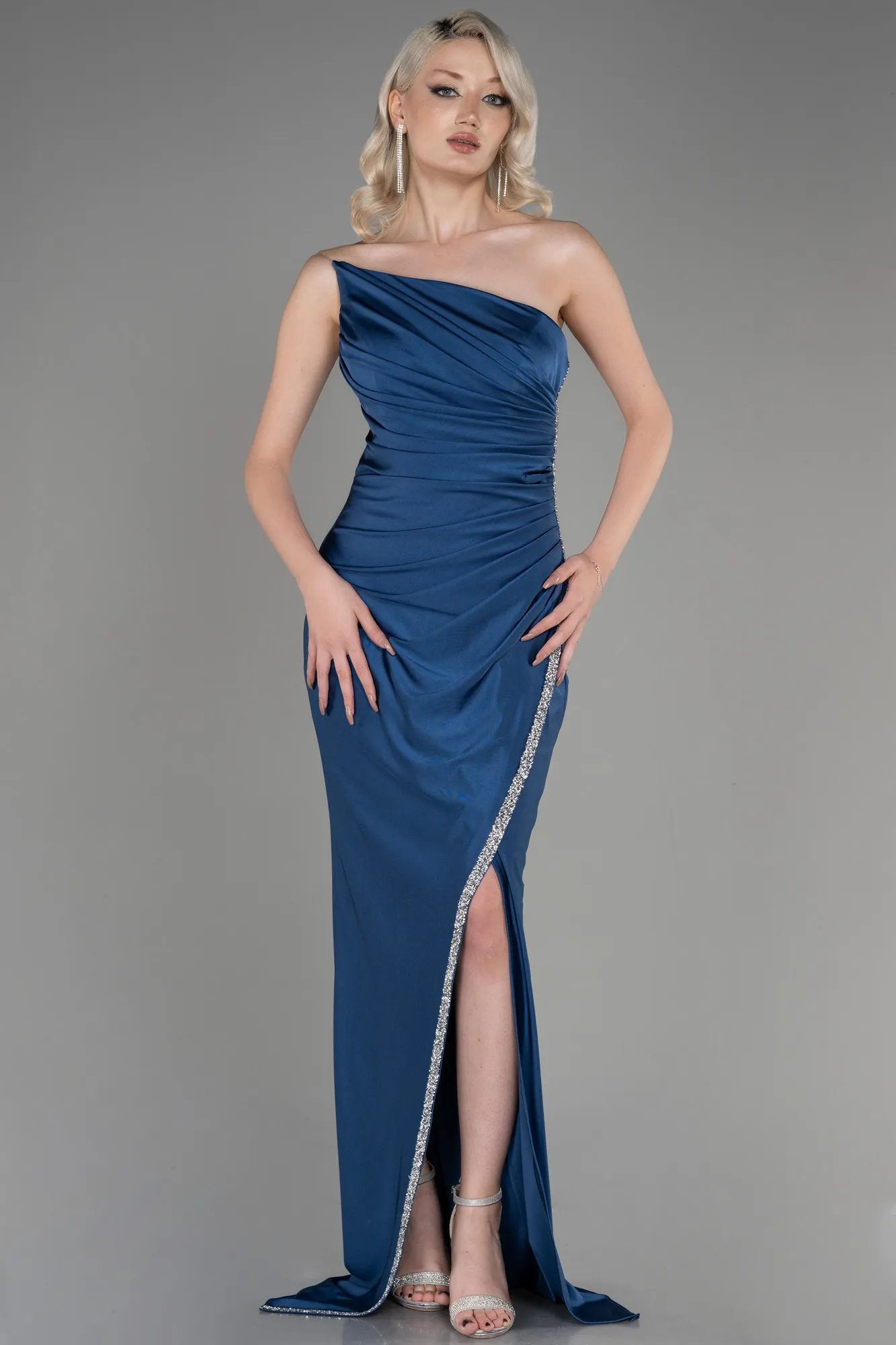 Indigo-Long Evening Dress ABU3764