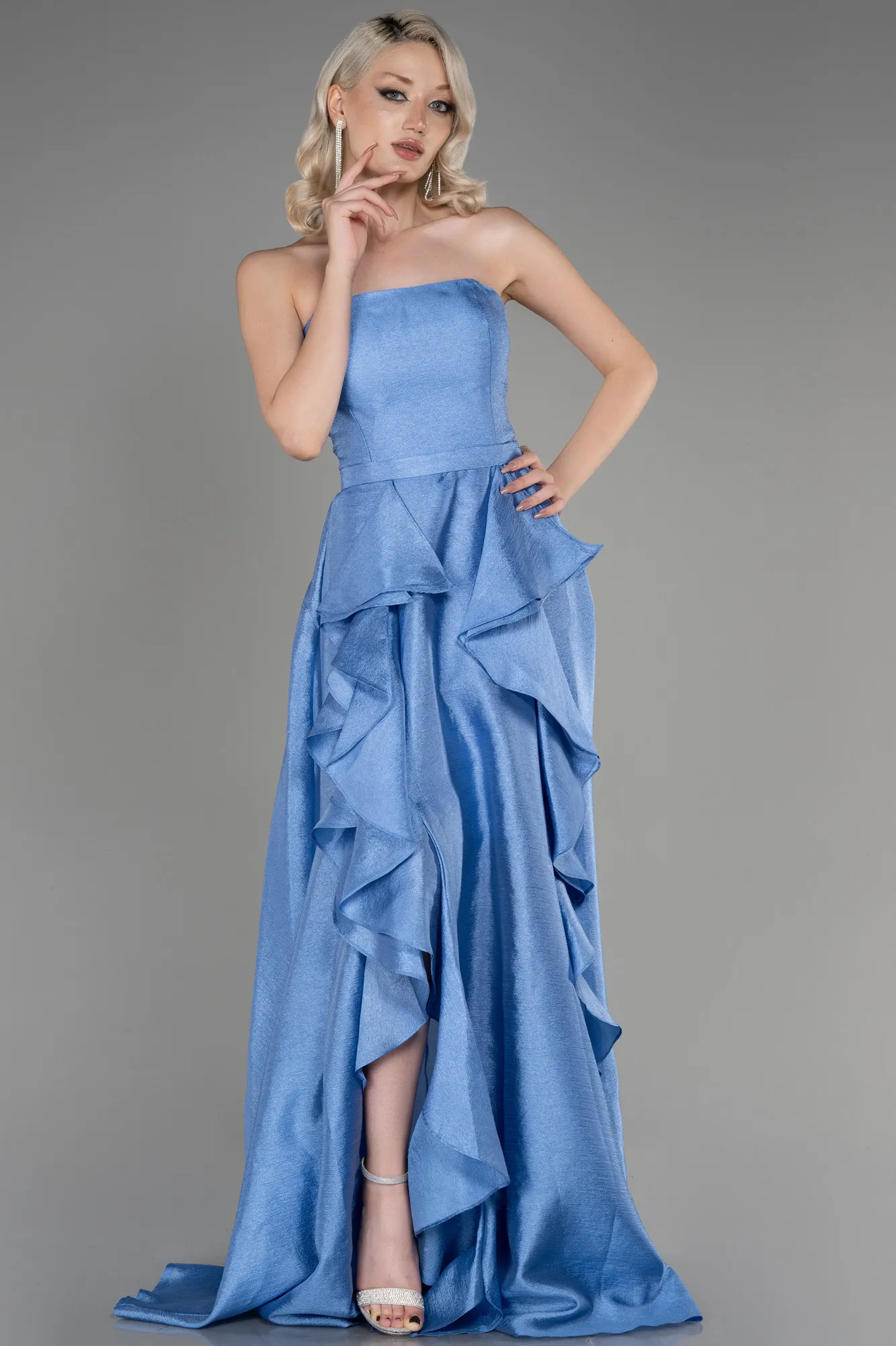Indigo-Long Evening Dress ABU3800