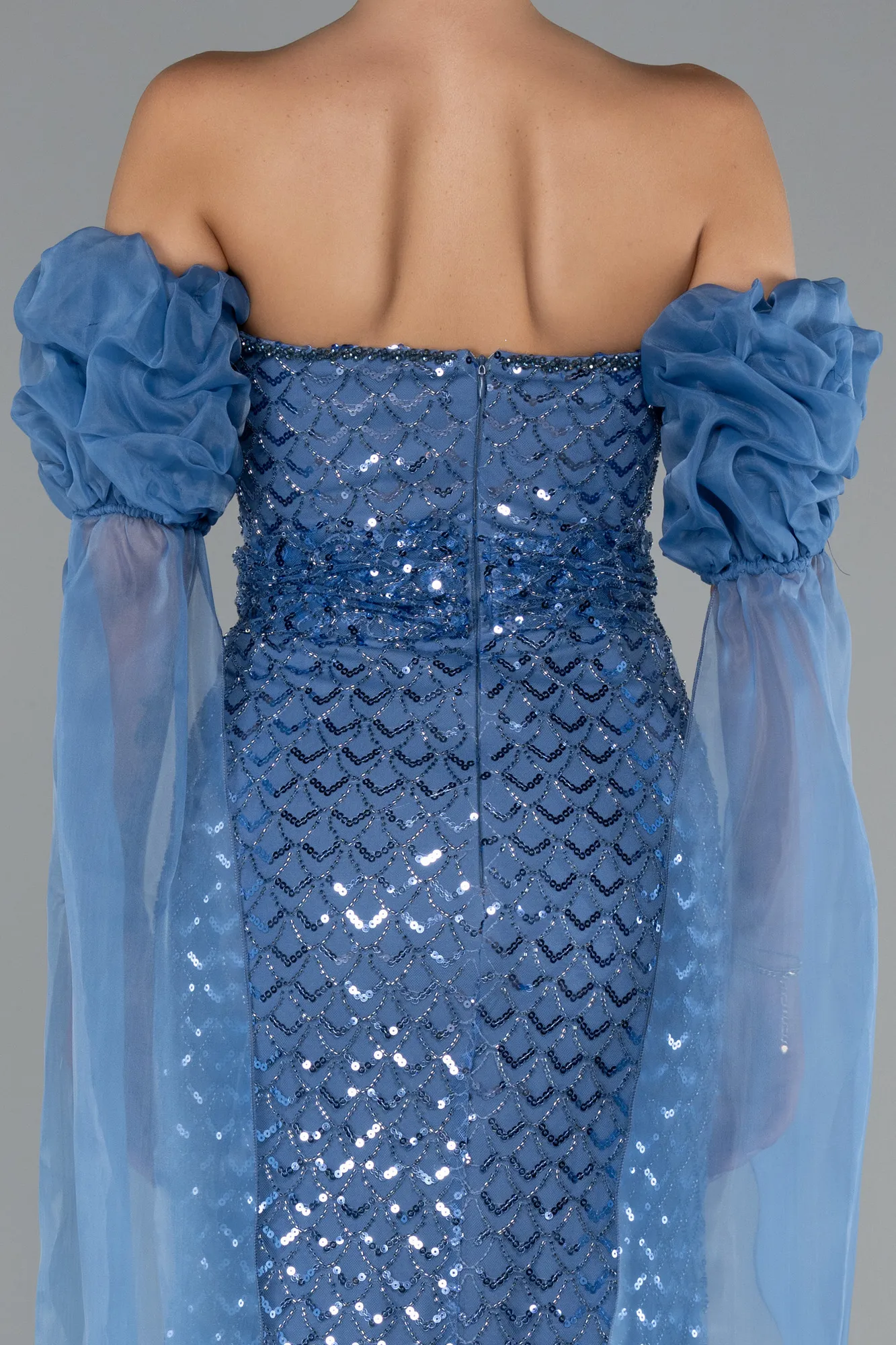 Indigo-Long Evening Dress ABU5100