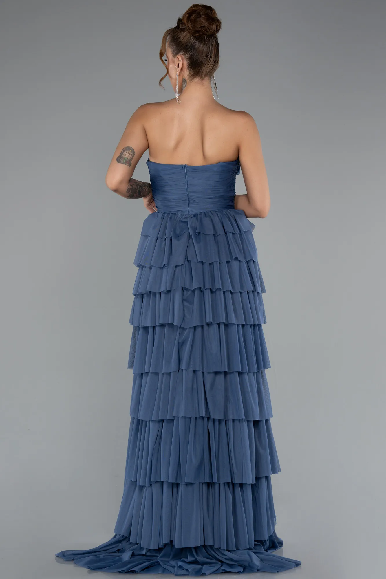 Indigo-Long Evening Dress ABU5104