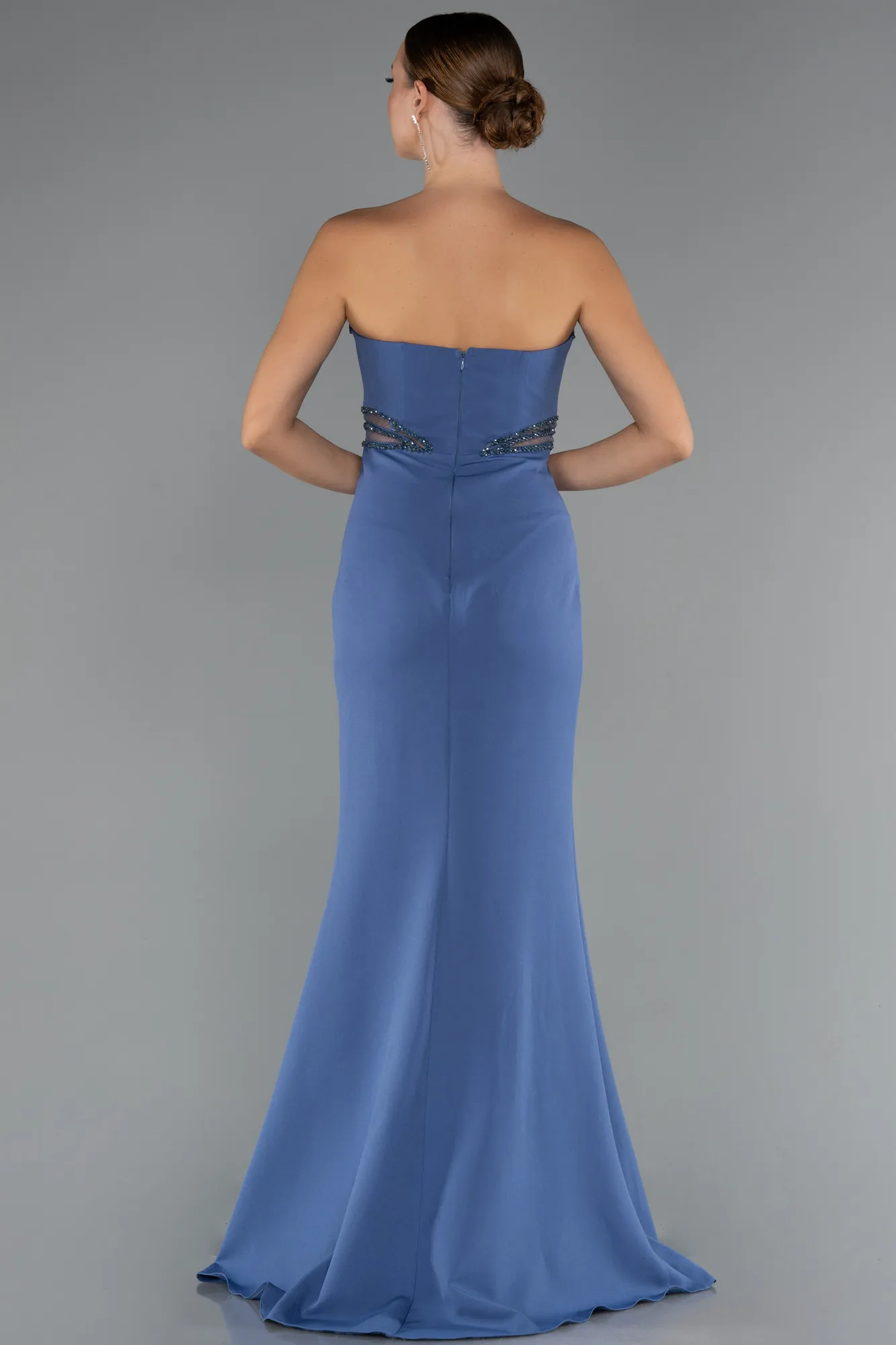 Indigo-Long Evening Dress ABU5227