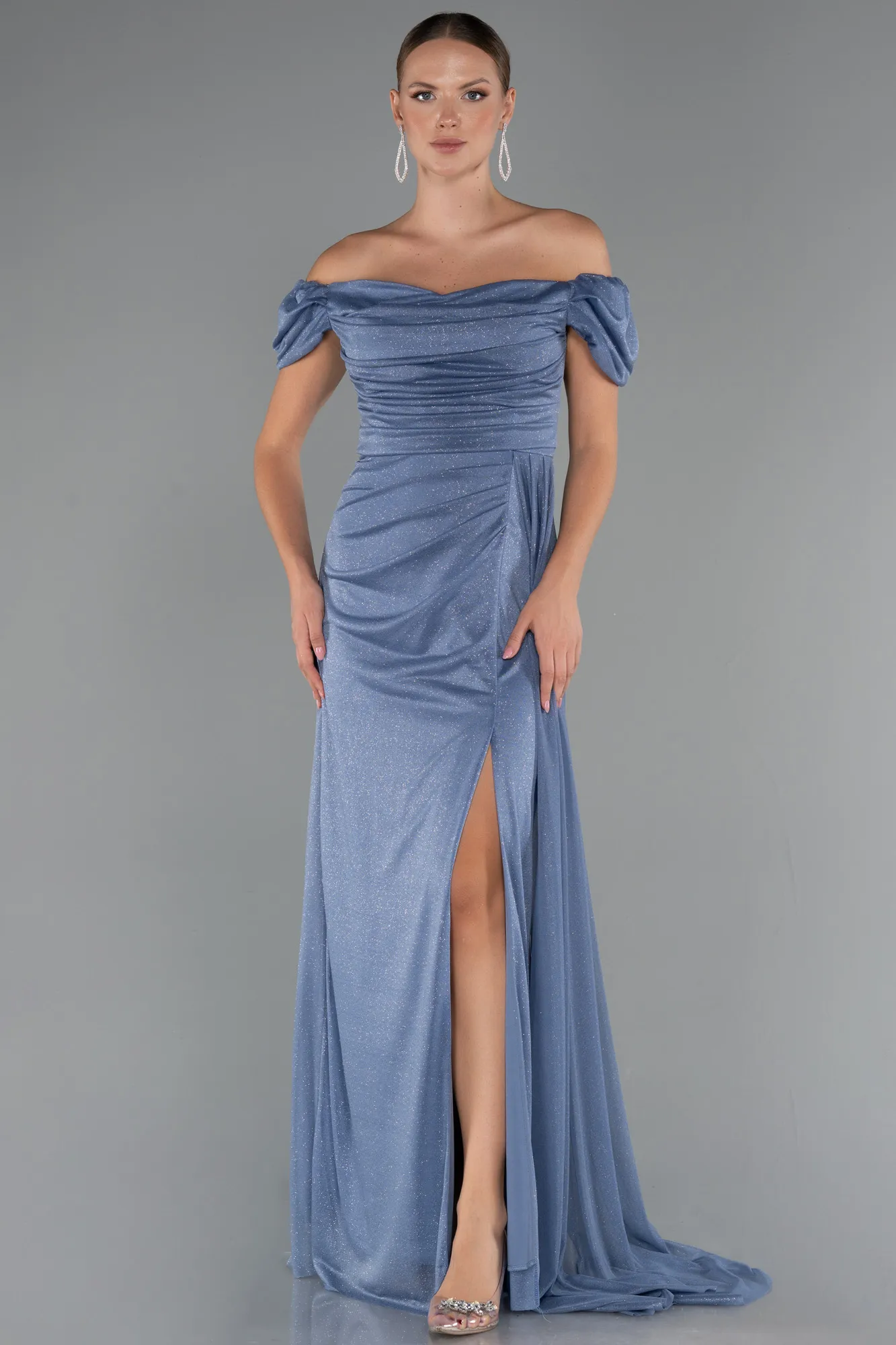 Indigo-Long Evening Dress ABU5250