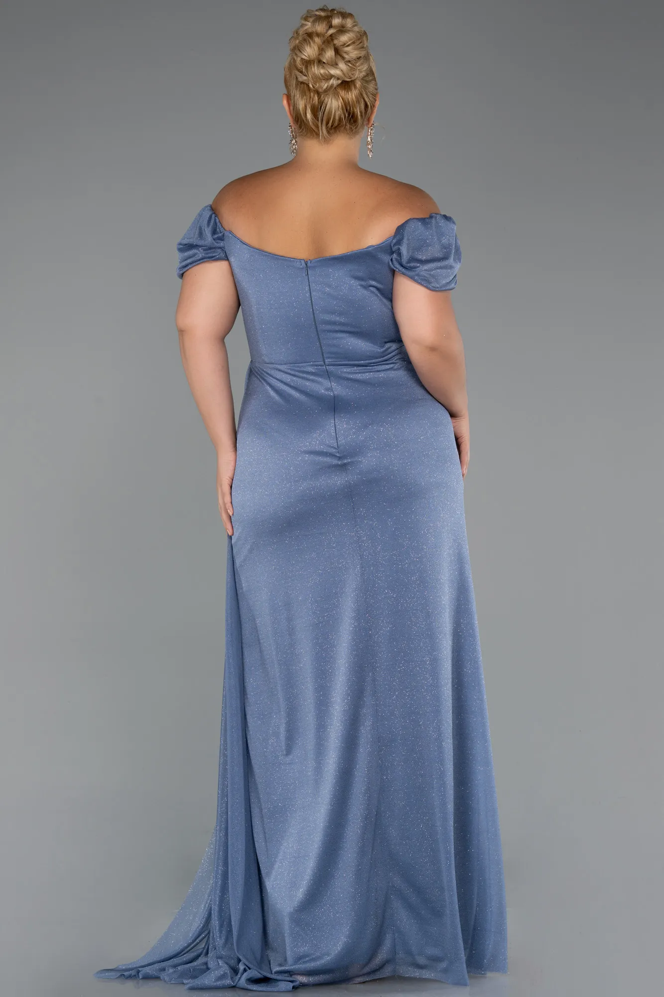 Indigo-Long Formal Plus Size Dress ABU5252