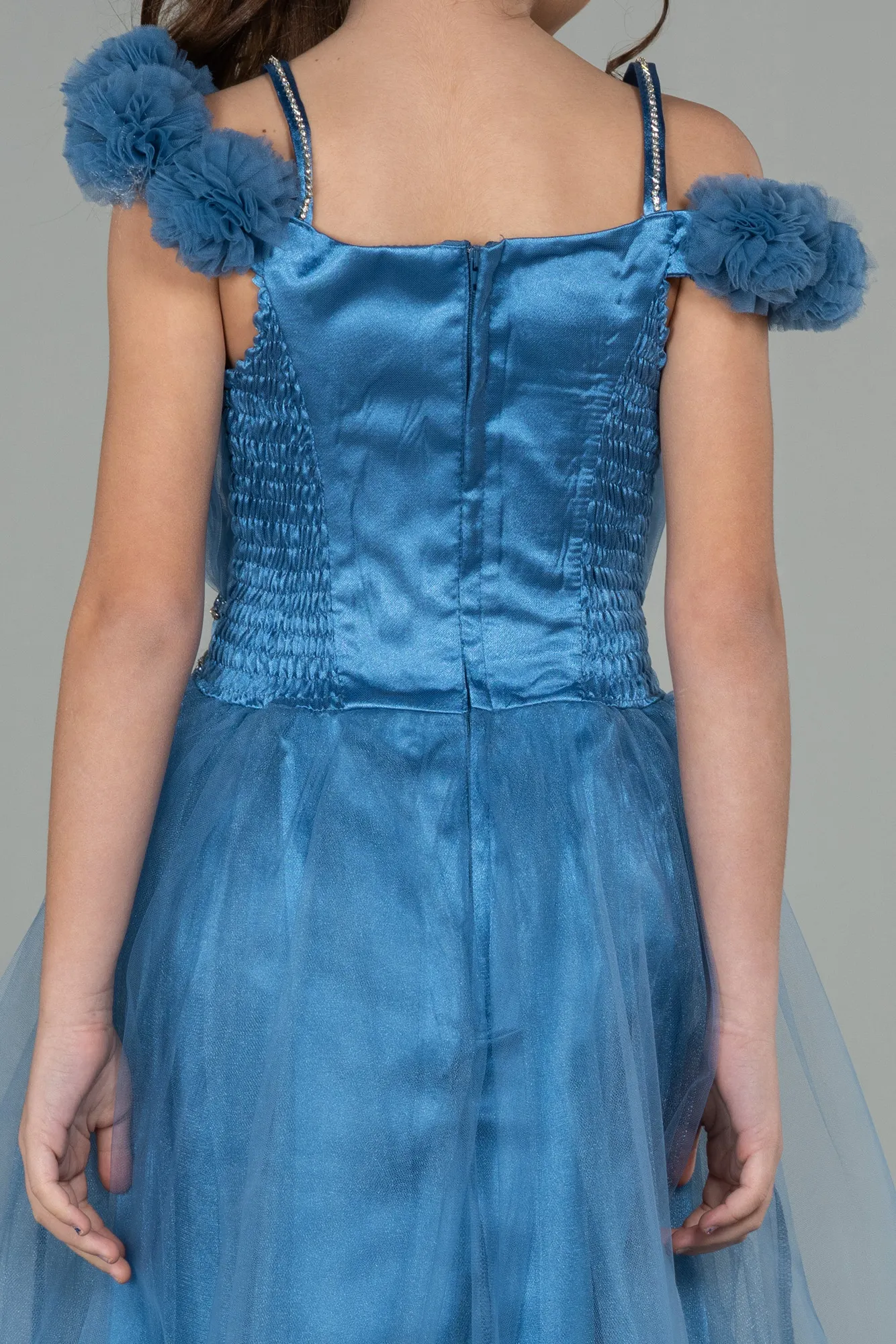 Indigo-Long Girl Dress ABU2450