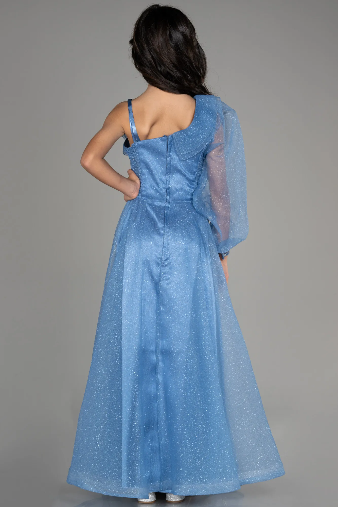 Indigo-Long Girl Dress ABU2453