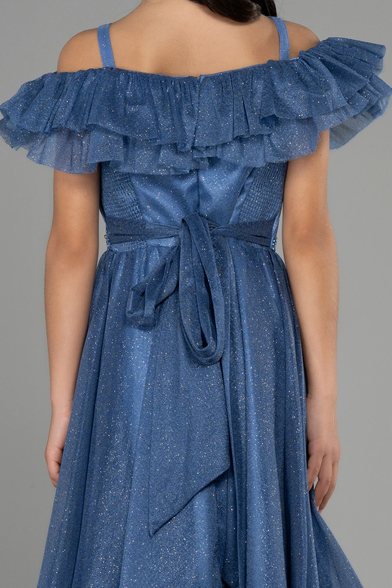 Indigo-Long Girl Dress ABU3728