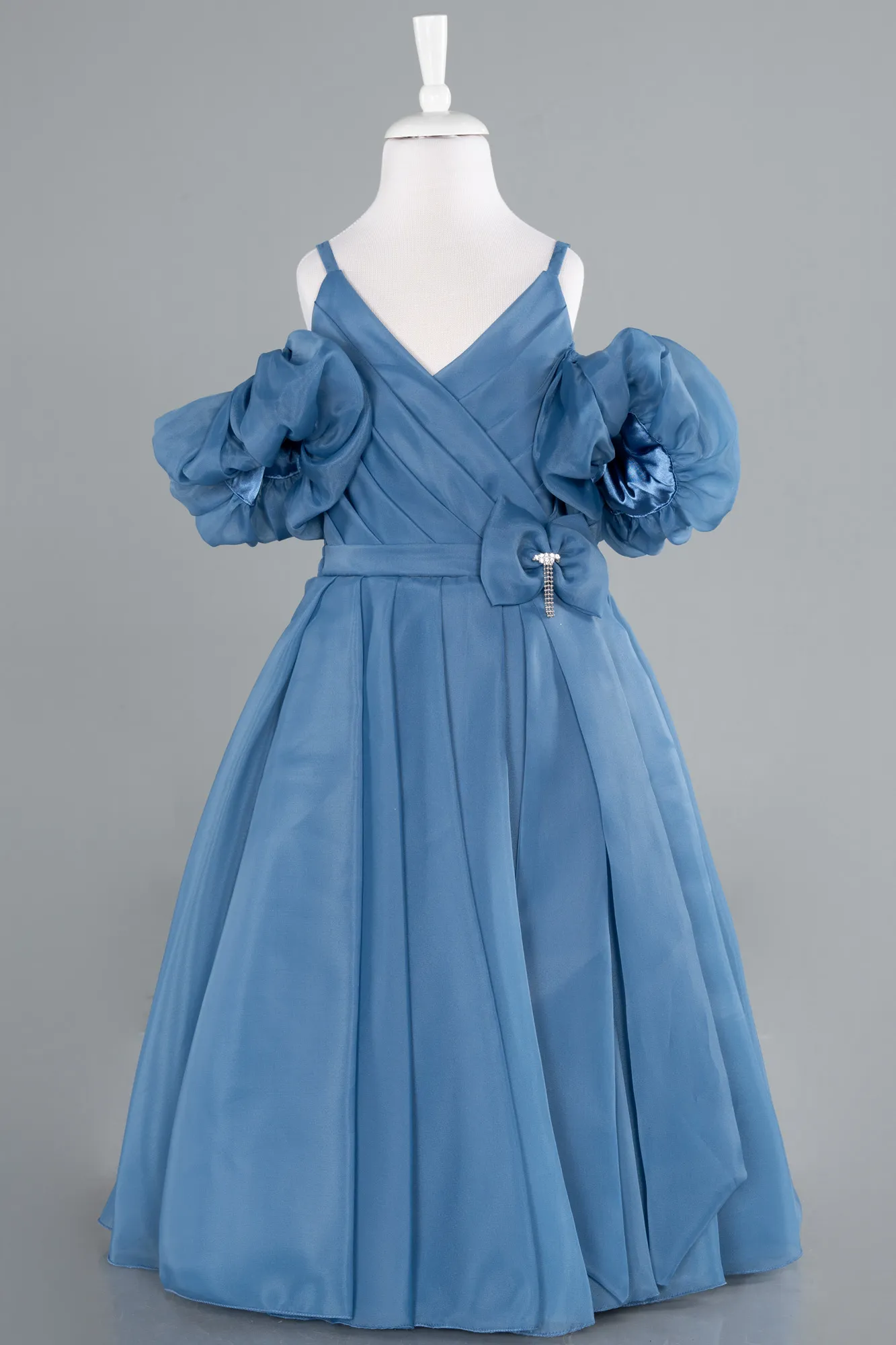 Indigo-Long Girl Dress ABU4827