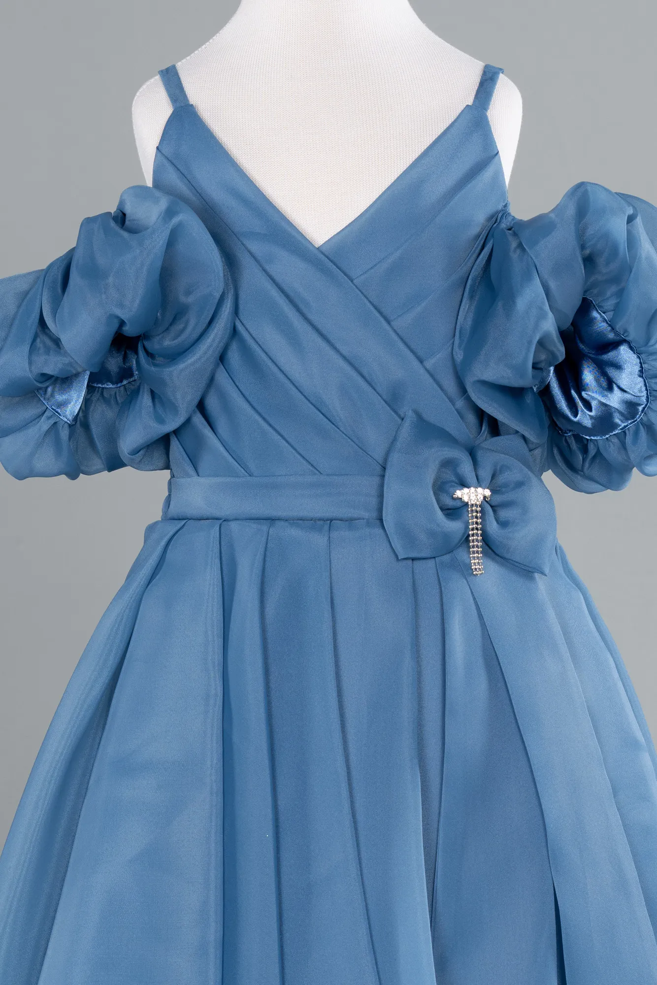 Indigo-Long Girl Dress ABU4827