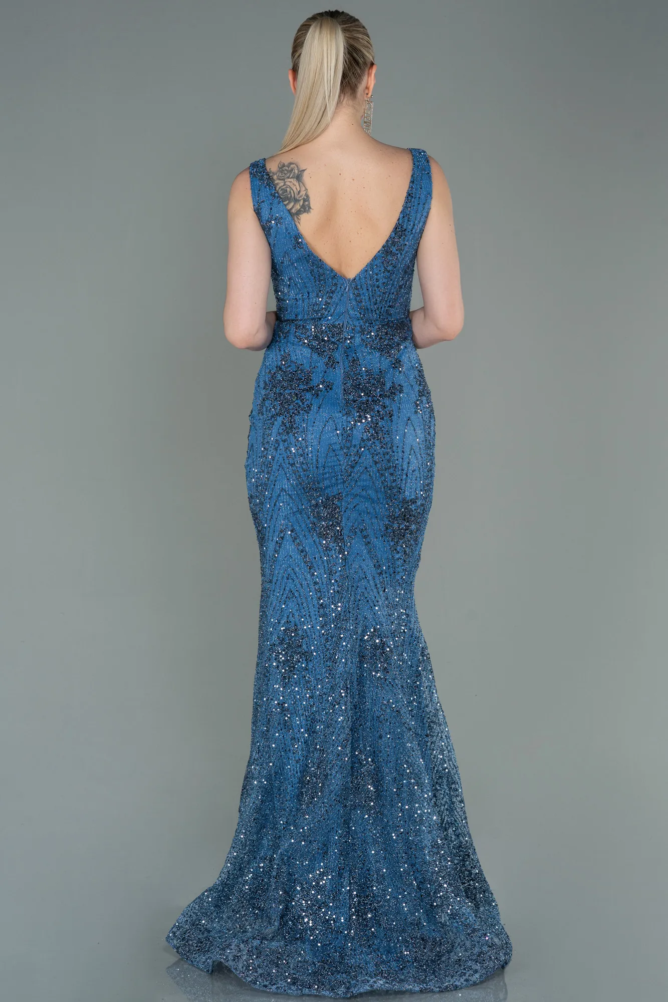 Indigo-Long Mermaid Prom Dress ABU3178