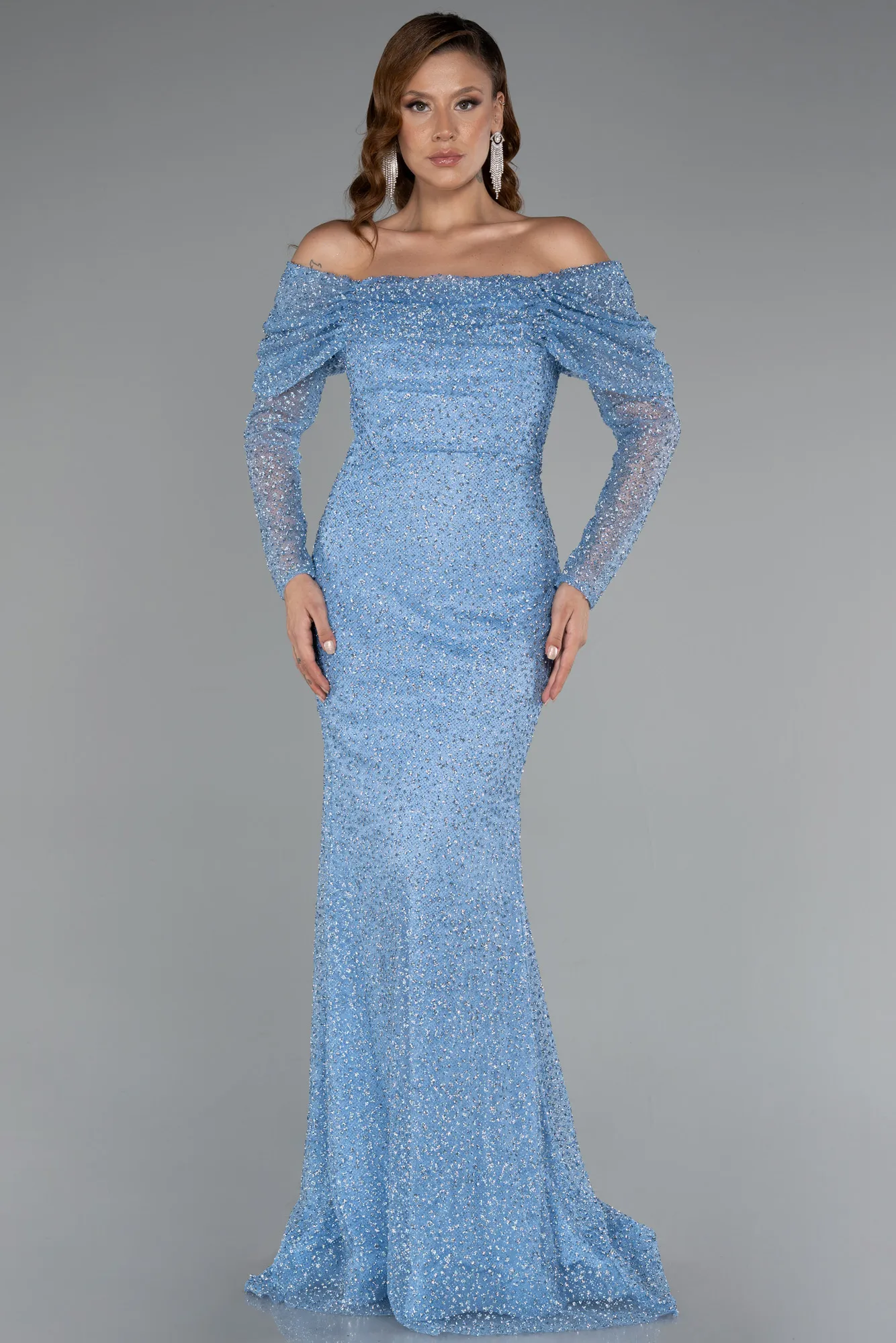 Indigo-Long Mermaid Prom Dress ABU3756