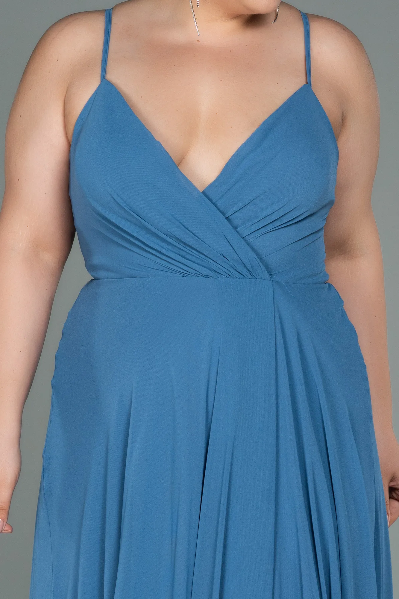 Indigo-Long Plus Size Evening Dress ABU1324