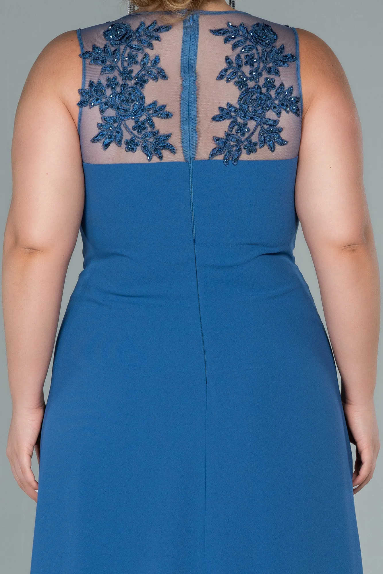 Indigo-Long Plus Size Evening Dress ABU1870