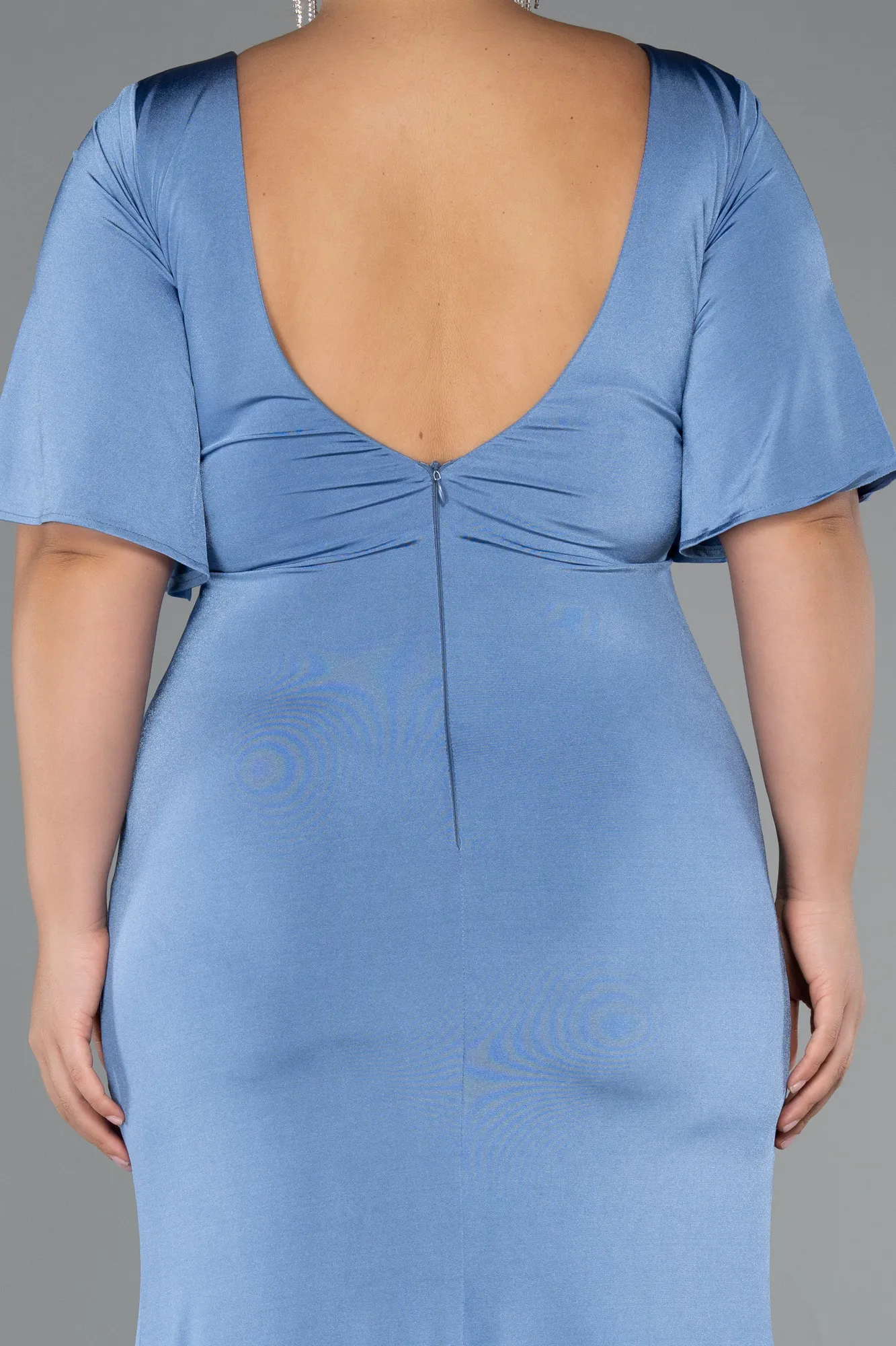 Indigo-Long Plus Size Evening Dress ABU5287