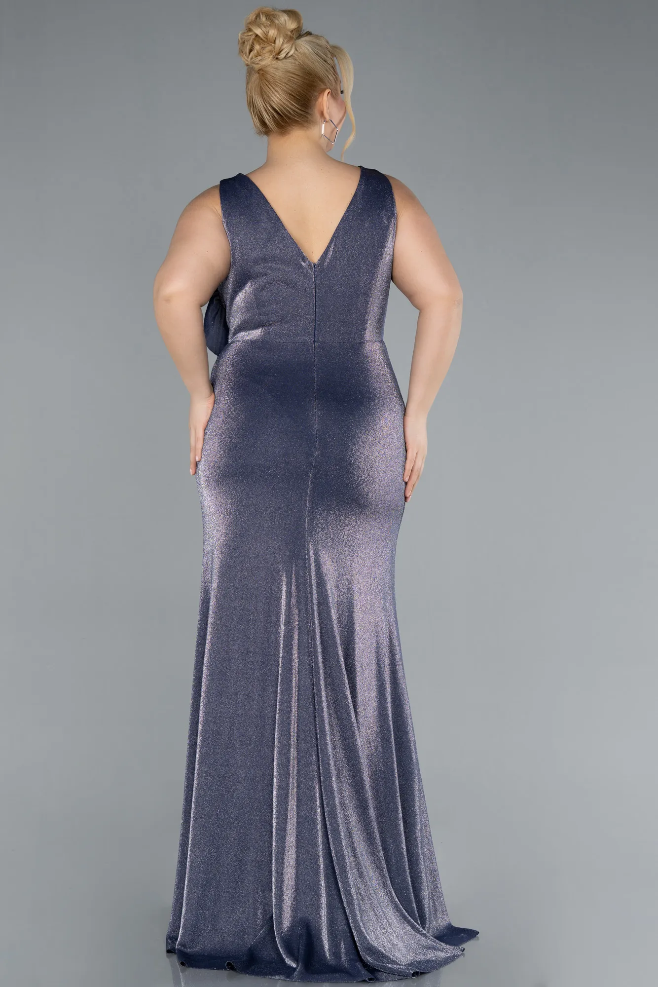 Indigo-Long Plus Size Evening Gown ABU4713