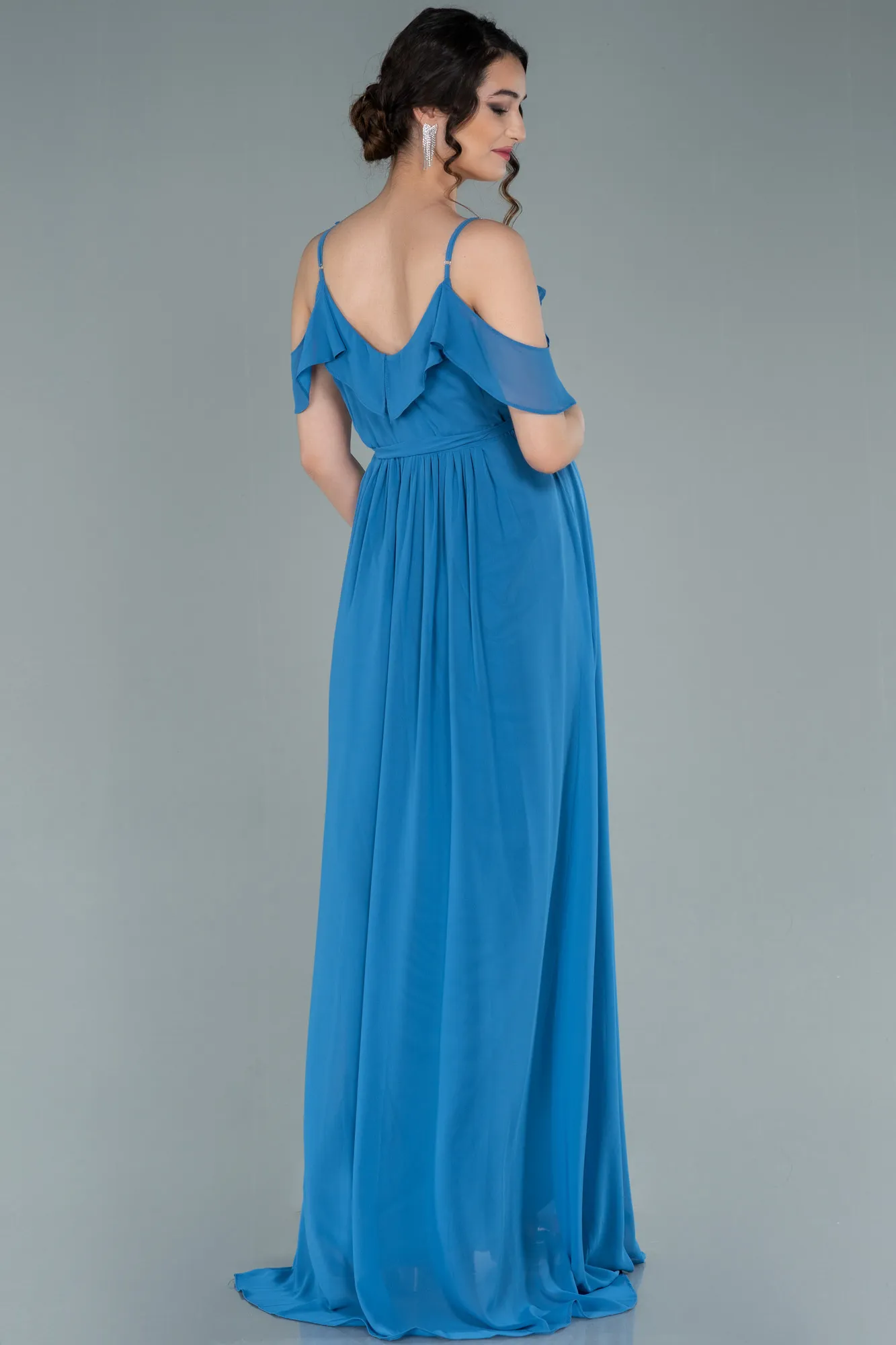 Indigo-Long Pregnancy Evening Dress ABU744