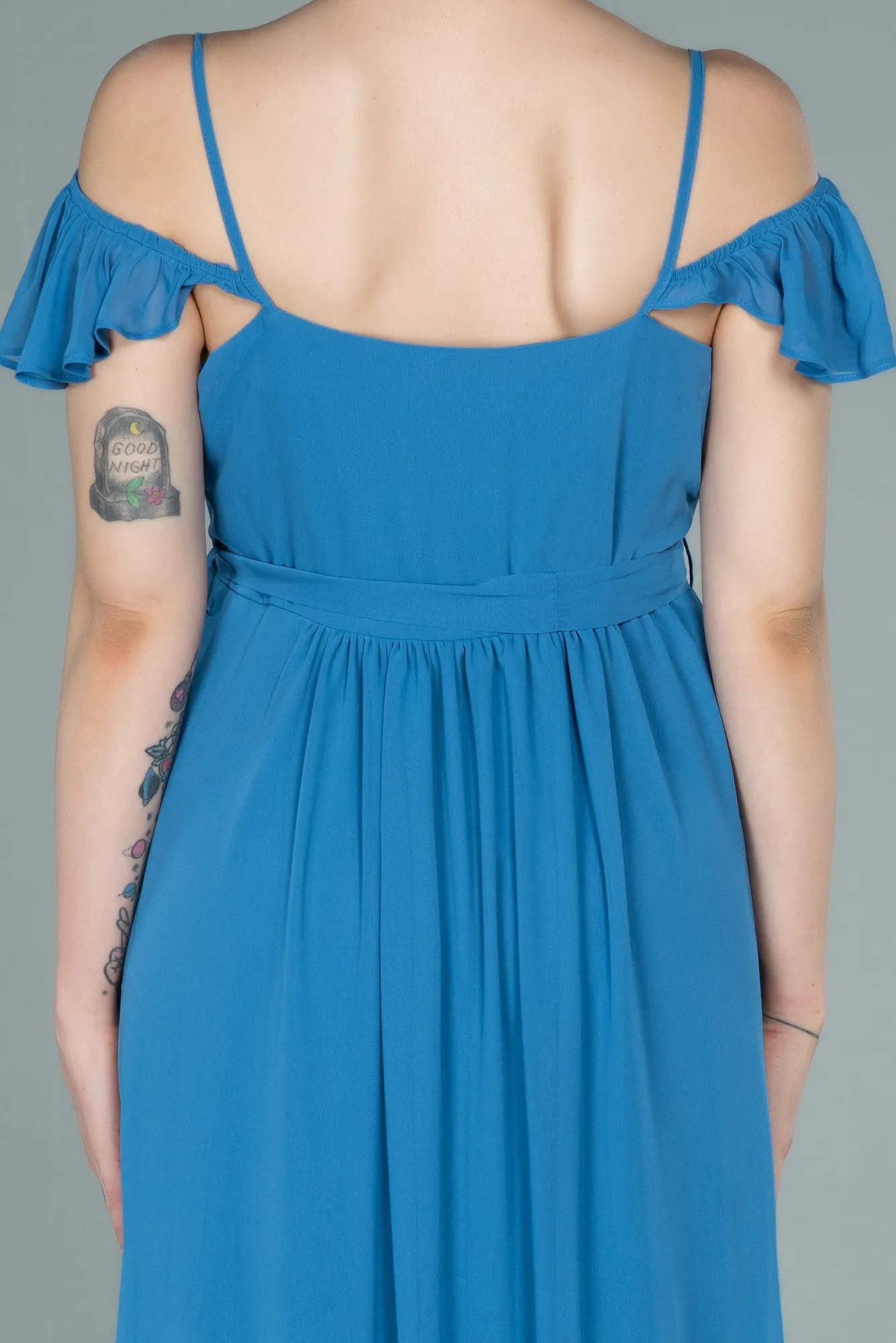 Indigo-Long Pregnancy Evening Dress ABU756