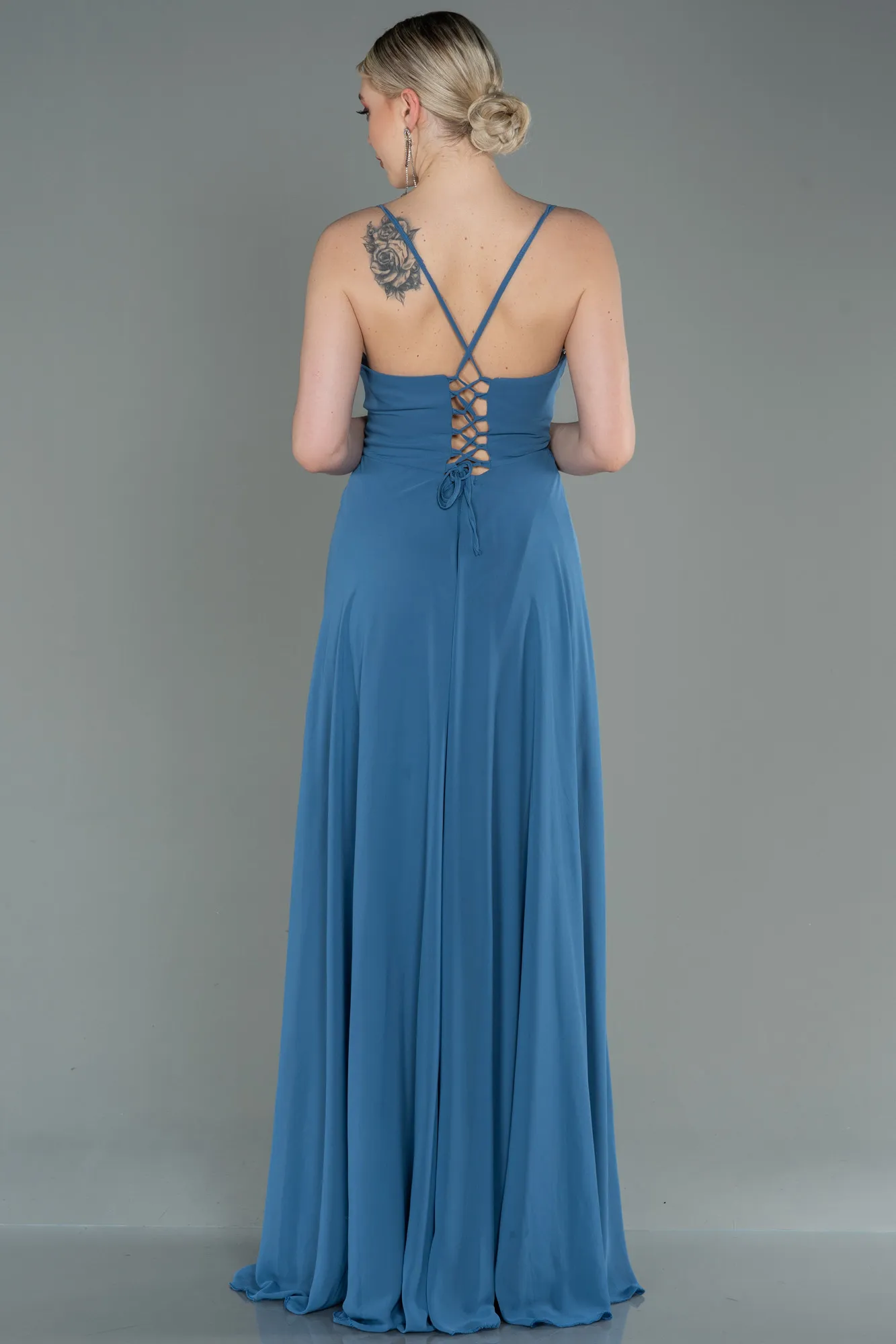 Indigo-Long Prom Gown ABU1305