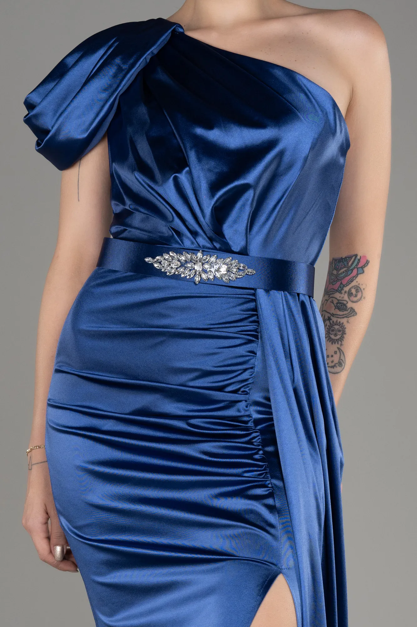 Indigo-Long Prom Gown ABU3099